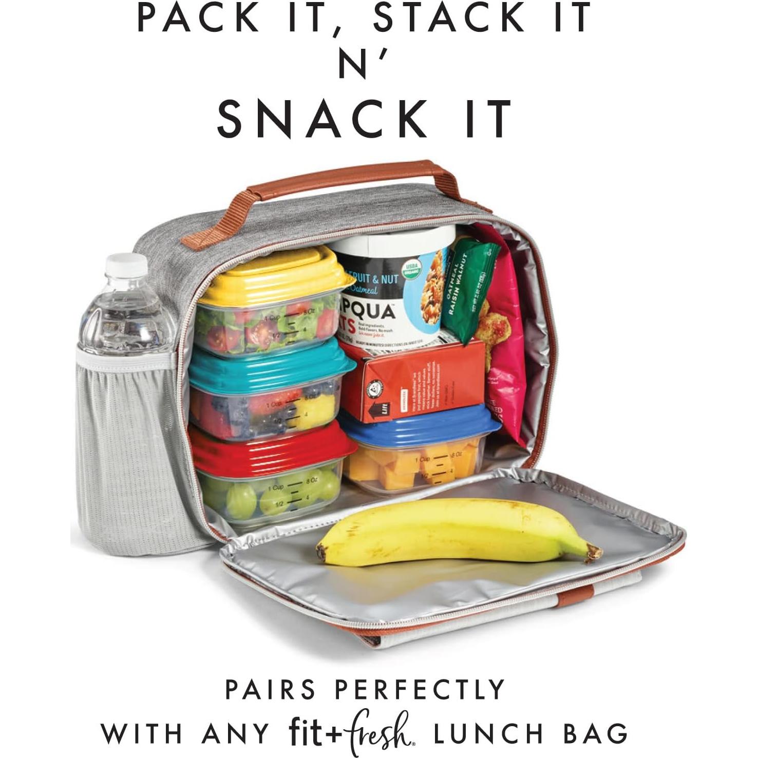 Contenedores de Plástico Fit & Fresh 4pk 8oz A Prueba de Fugas