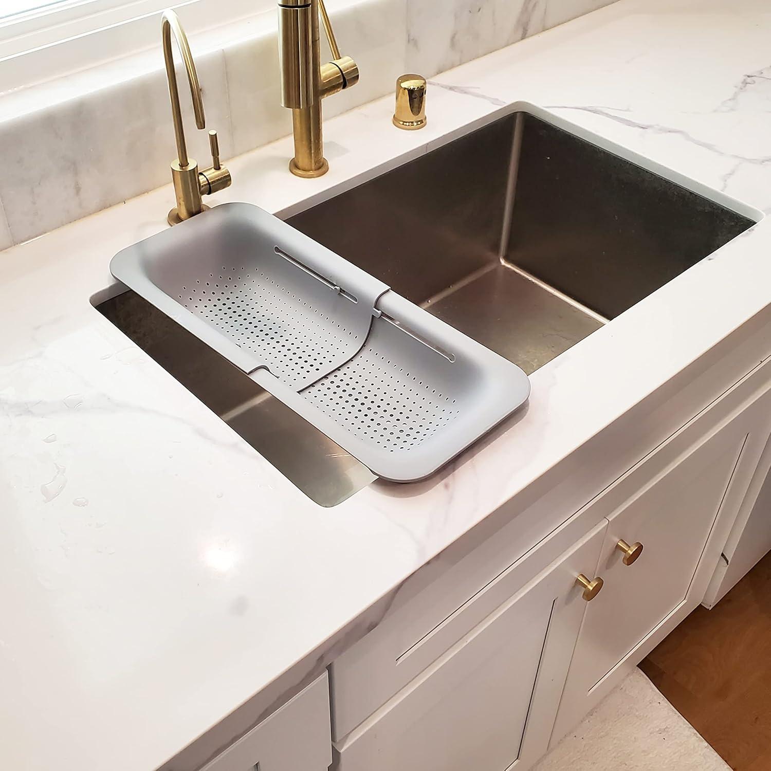 Colador Expandible Makerstep Gris 49.5x20.3 cm - Cocina