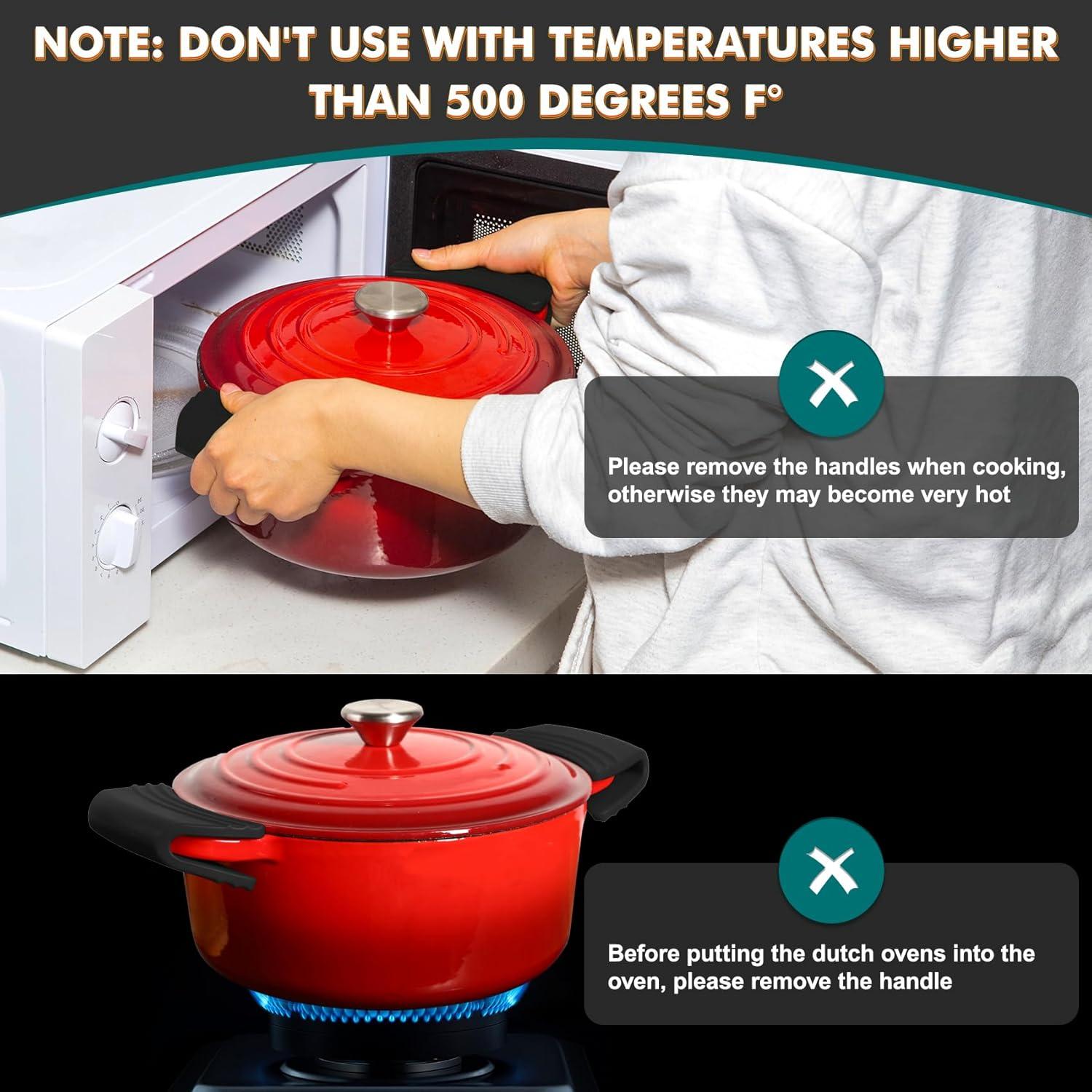 Agarraderas de Silicona Sxmprail para Olla Holandesa - Negro