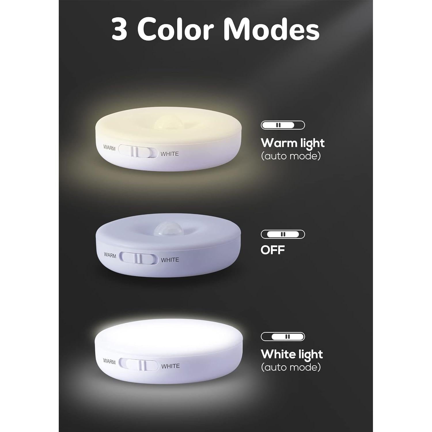 Homelist 3 Paquete Luces LED Puck con Sensor de Movimiento