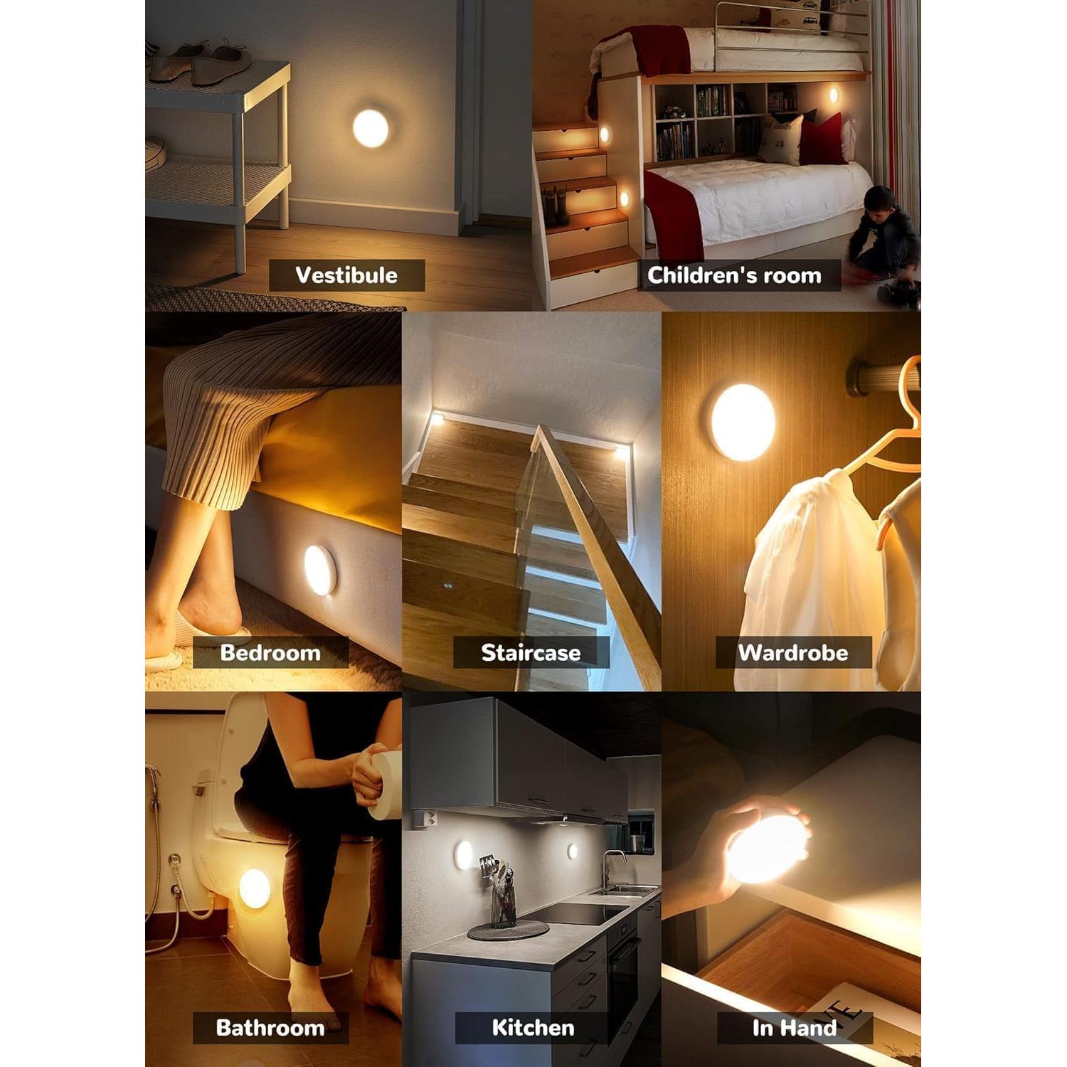 Homelist 3 Paquete Luces LED Puck con Sensor de Movimiento