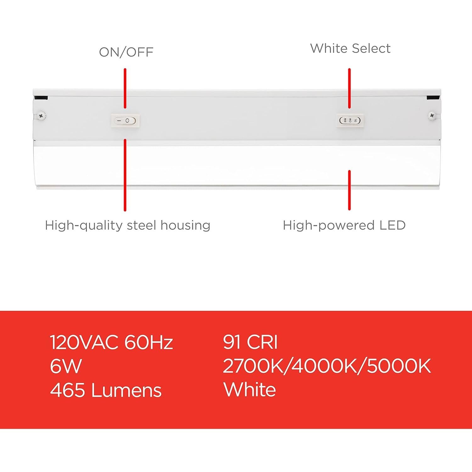 Lámpara LED de Gabinete UltraPro 30.48 cm 3 Colores 45366