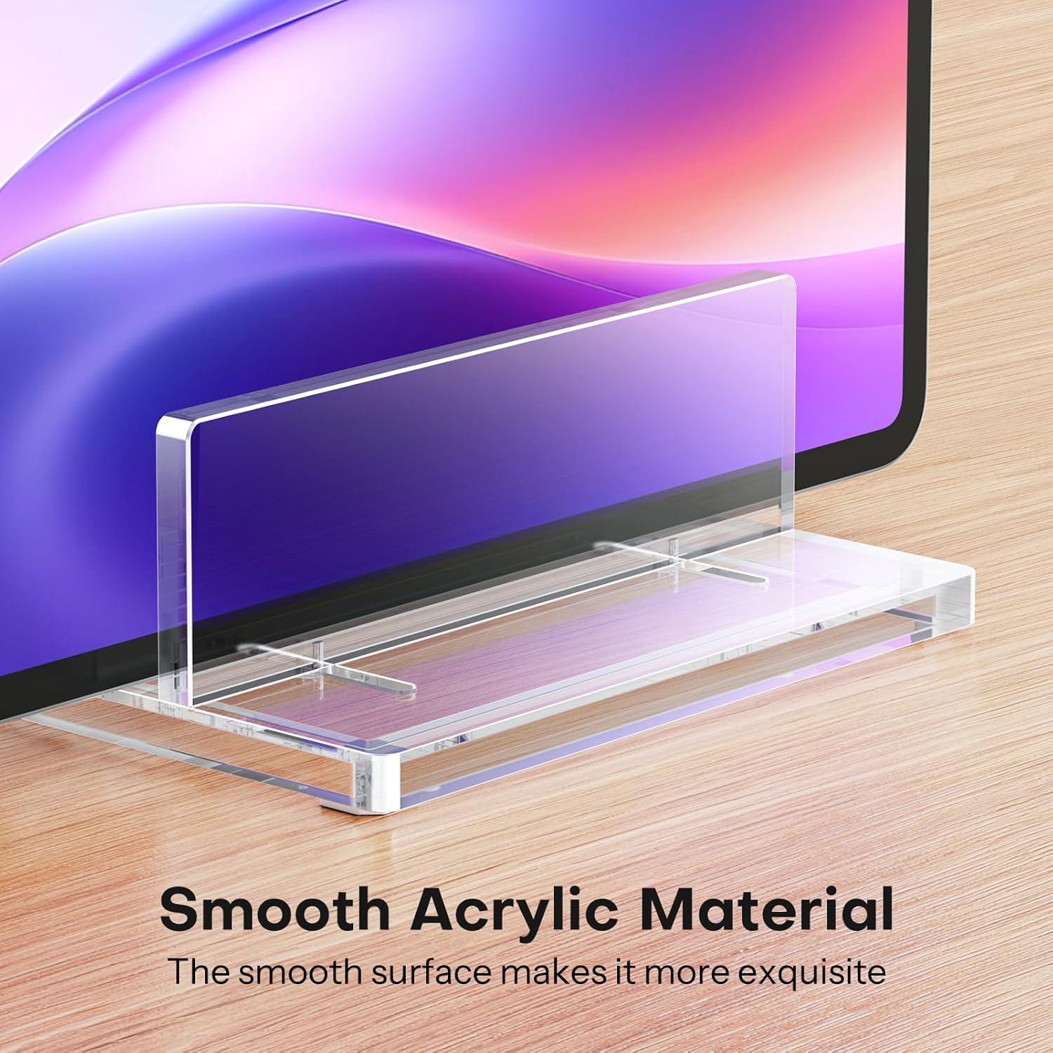 Soporte Vertical para Laptop OMOTON Acrílico Ajustable 17"