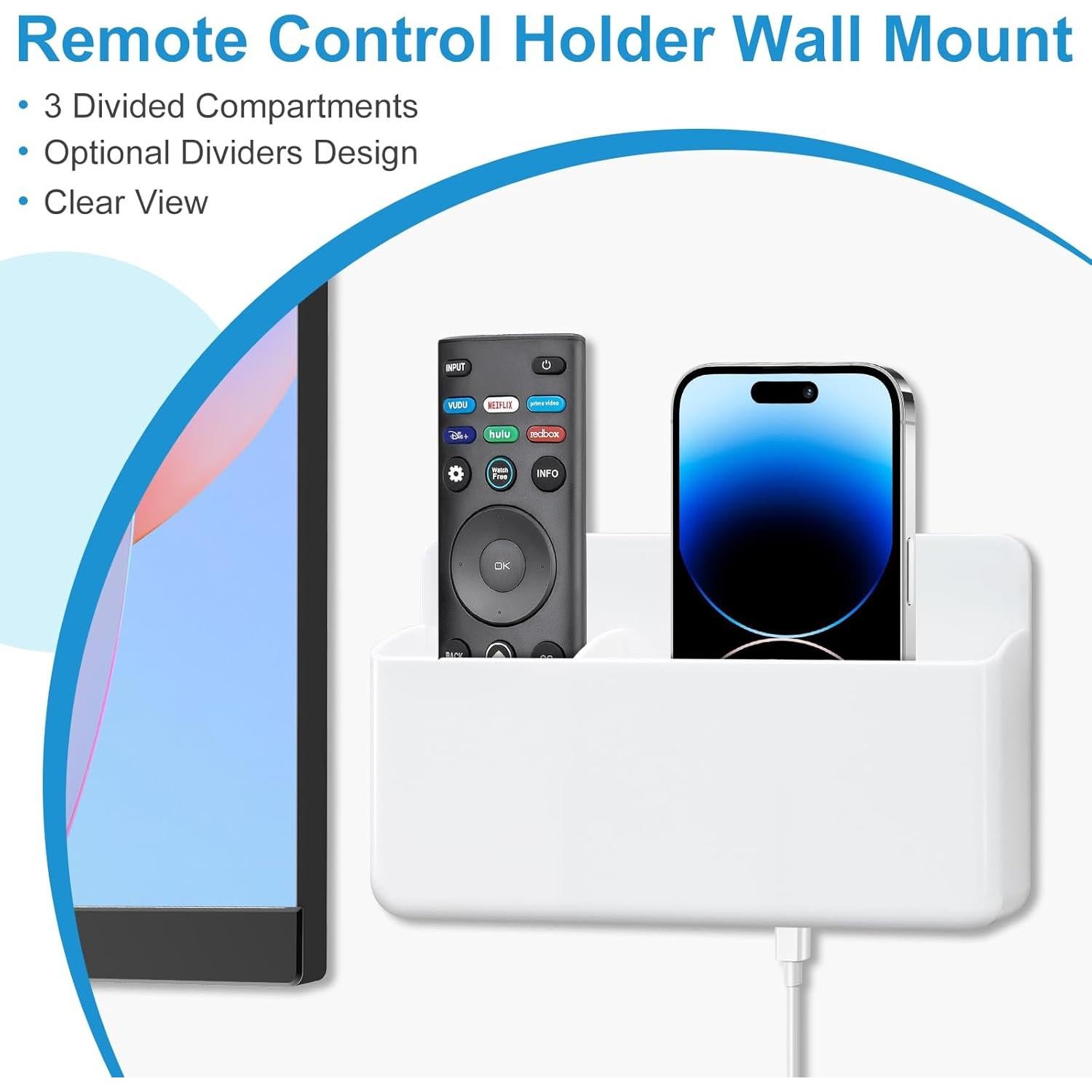 Soporte de Pared Ajustable Zaigelai para Control Remoto - 2 Piezas