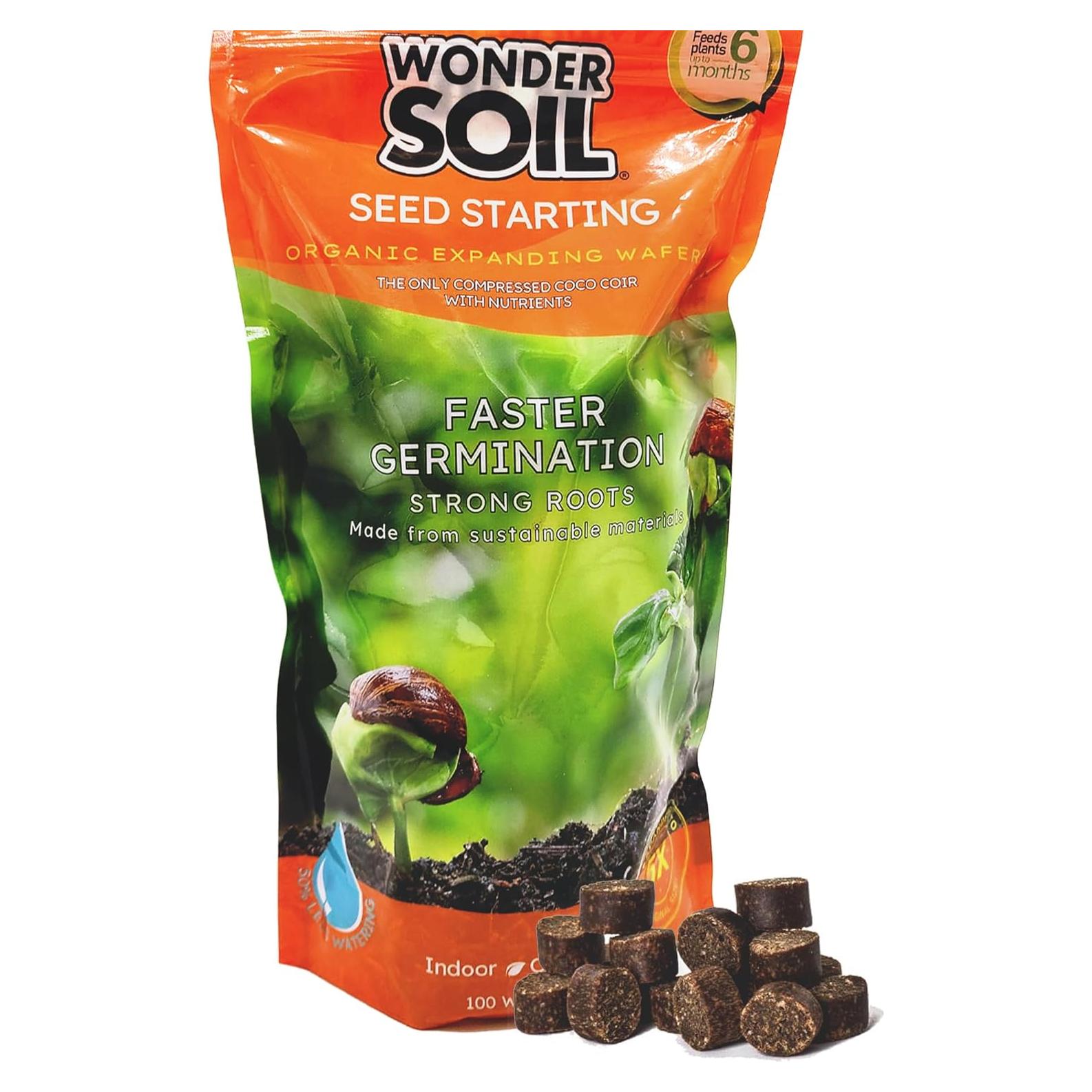 Pellets Orgánicos Tierra Maravillosa 100 Unidades para Semillas