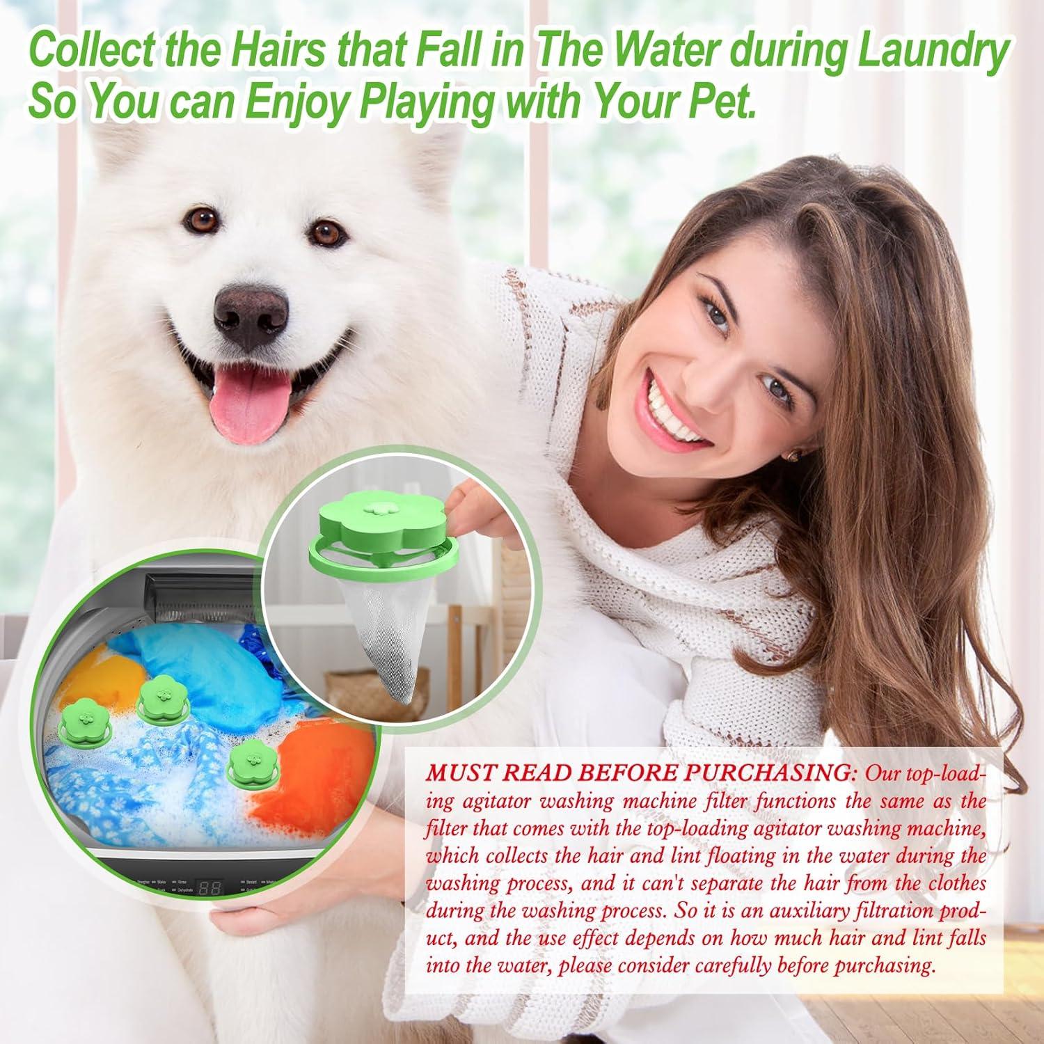 Capturador de pelusa NEIJIANG 4 piezas verde para lavadora