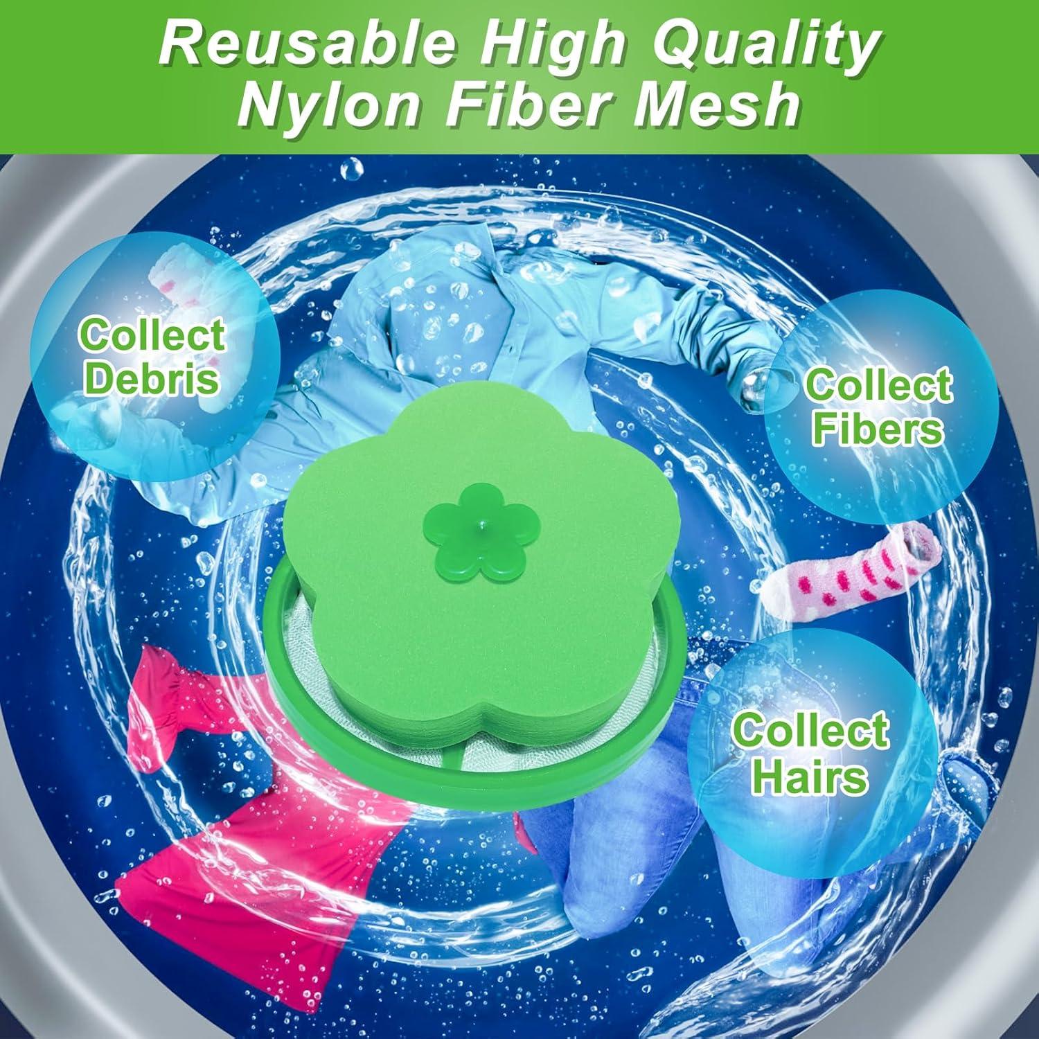 Capturador de pelusa NEIJIANG 4 piezas verde para lavadora
