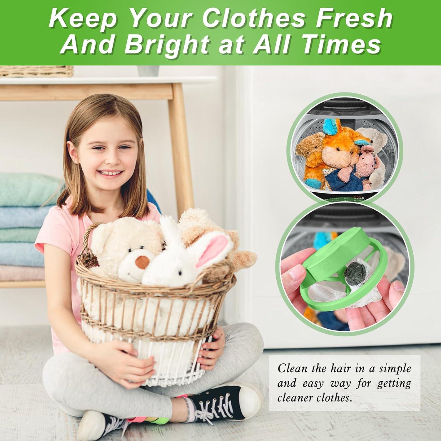 Capturador de pelusa NEIJIANG 4 piezas verde para lavadora