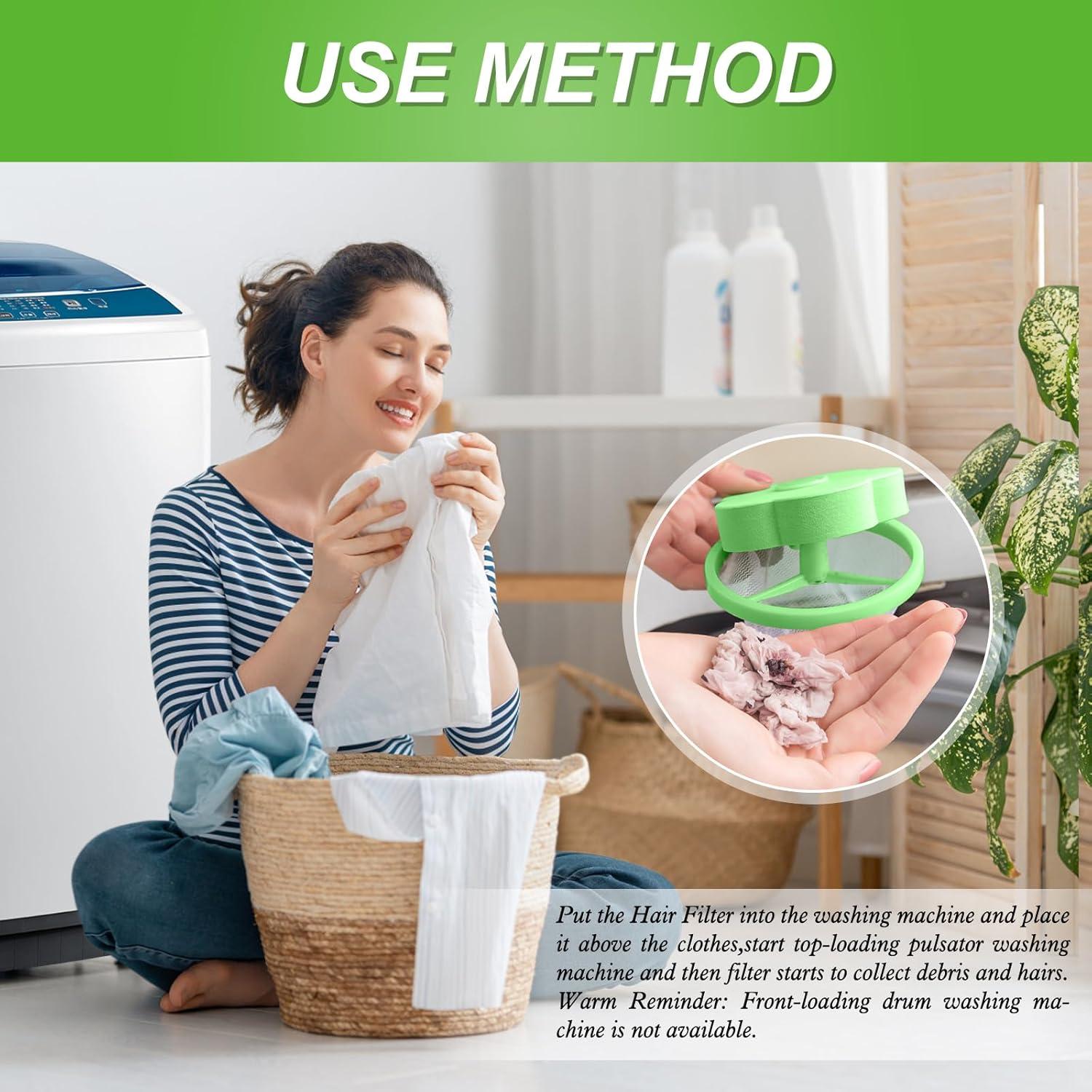 Capturador de pelusa NEIJIANG 4 piezas verde para lavadora