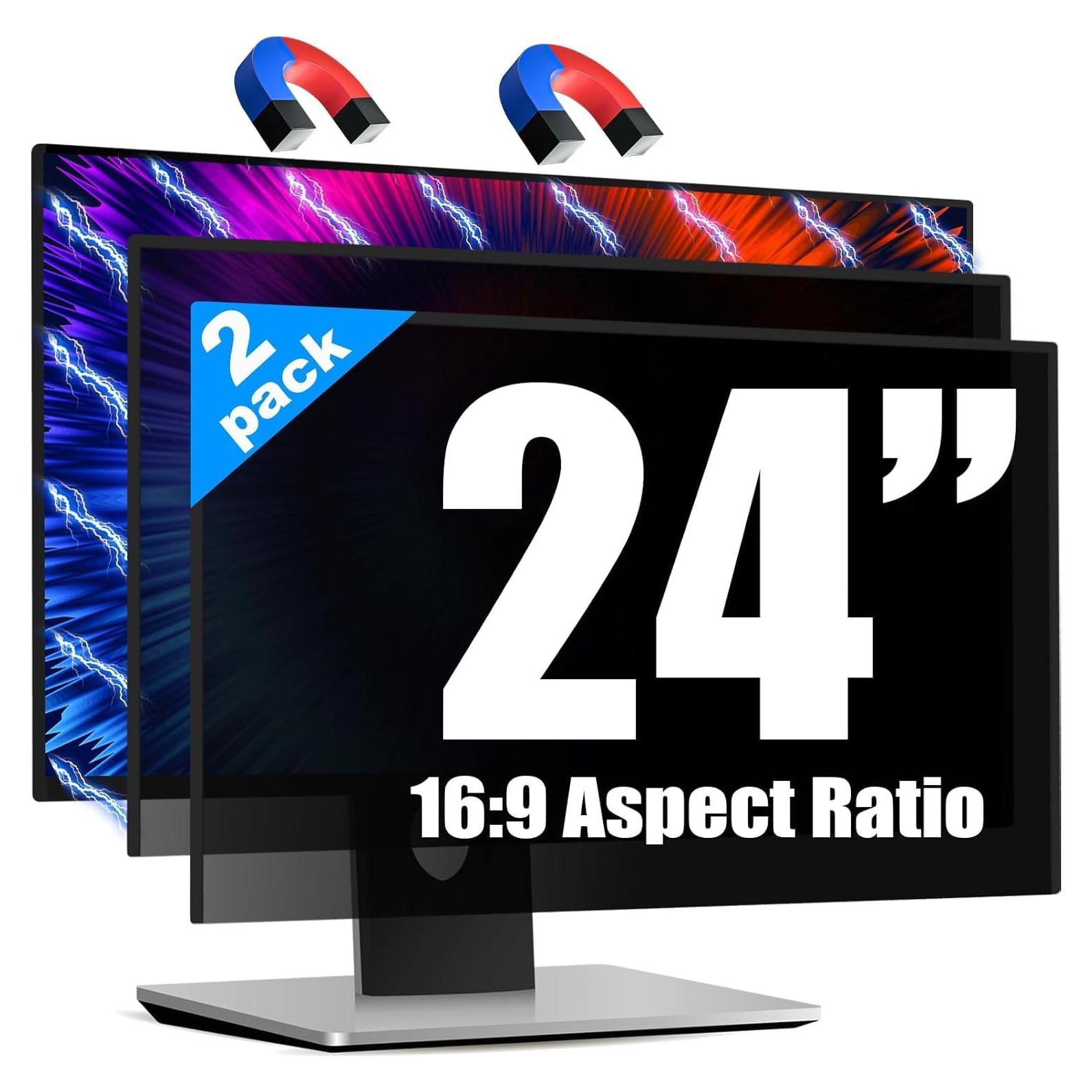 Filtro de Pantalla de Privacidad Magnético JEEETINTX 24" 16:9 2 Pack