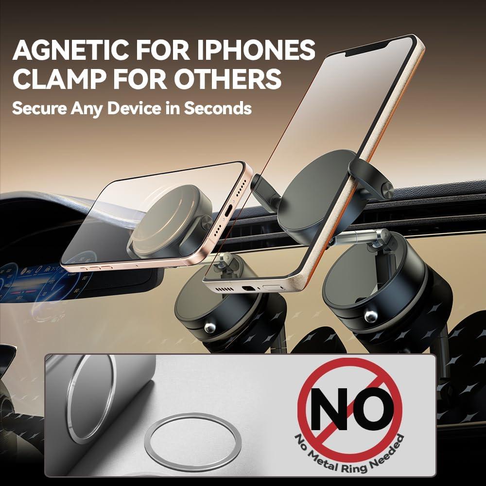 Soporte para Teléfono de Coche ENGSHARDE Magnético 2 en 1 Negro