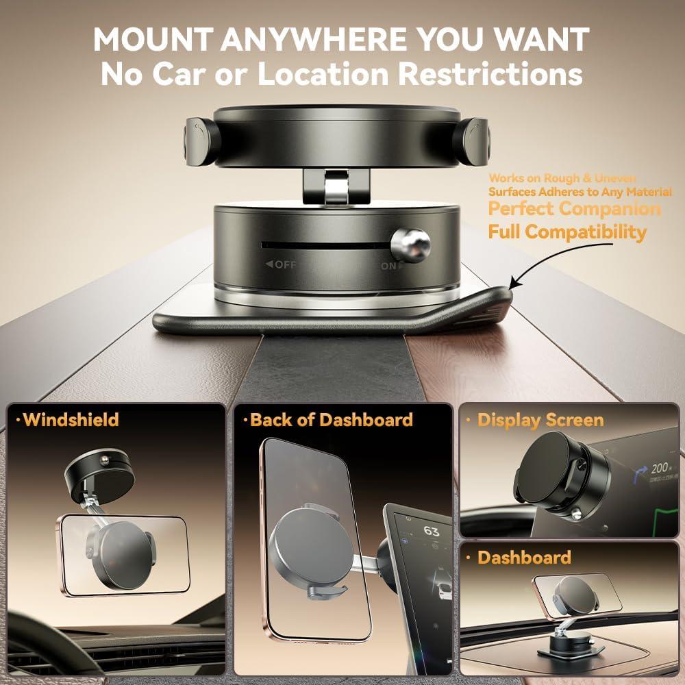 Soporte para Teléfono de Coche ENGSHARDE Magnético 2 en 1 Negro