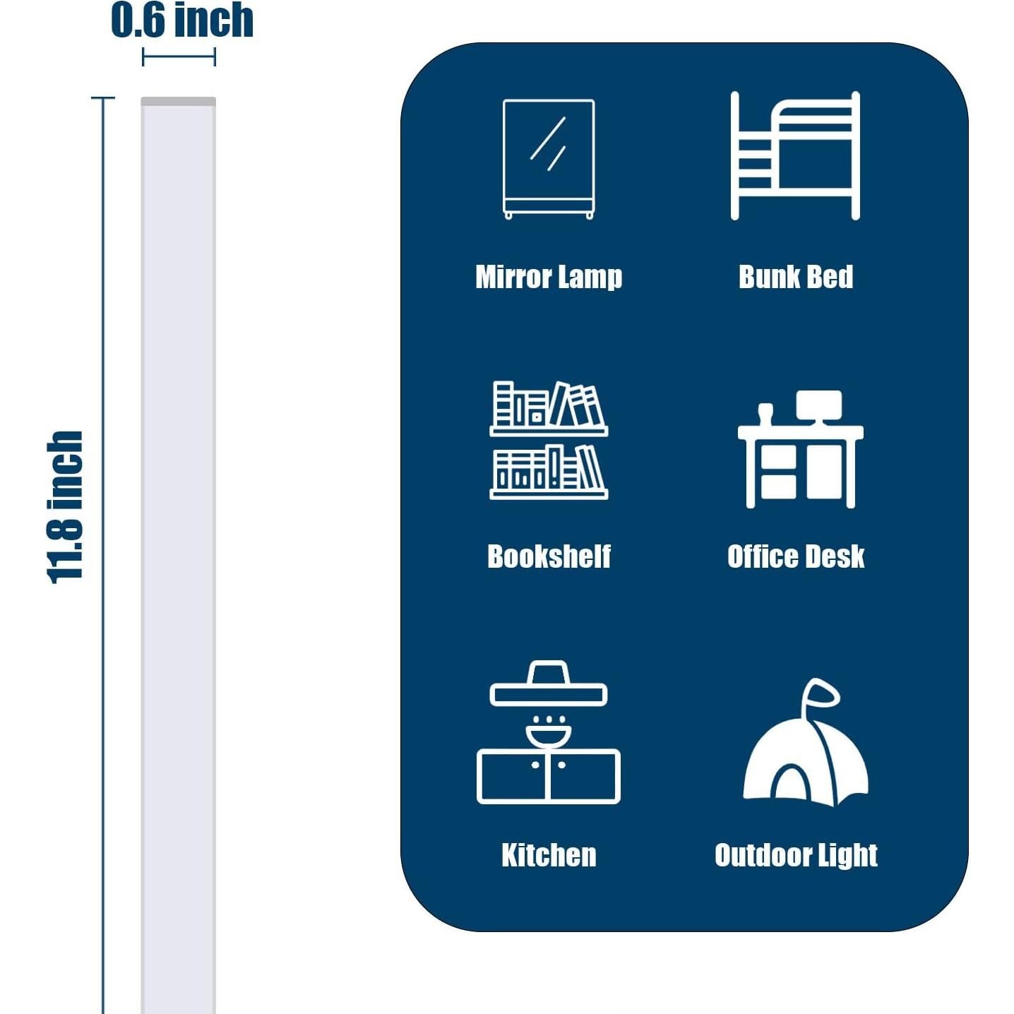 Barra de Luz LED Regulable DWEPTU 30 cm con Adaptador USB