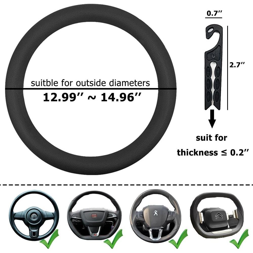 Cubierta de Volante de Silicona CNYMANY 33-38cm Negra