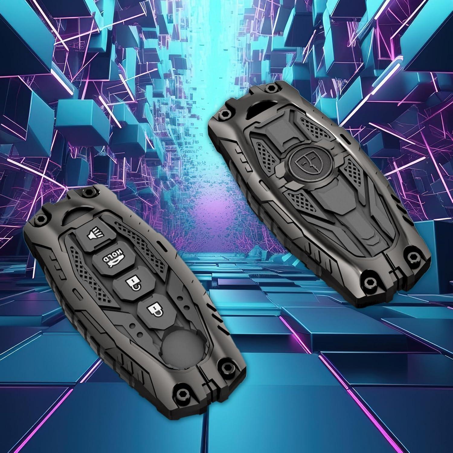 Funda de Llave de Coche Cavlobe para Nissan 4 Botones Negra