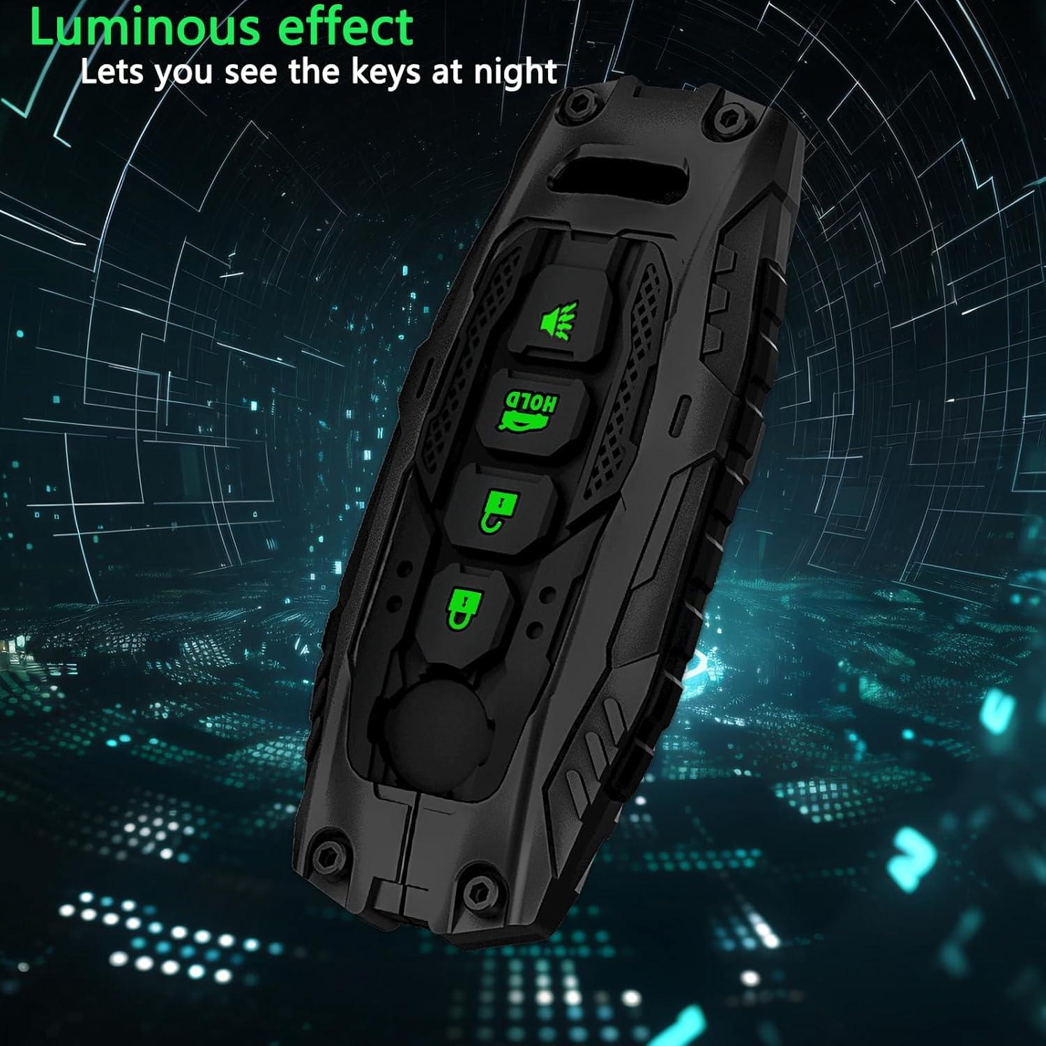 Funda de Llave de Coche Cavlobe para Nissan 4 Botones Negra