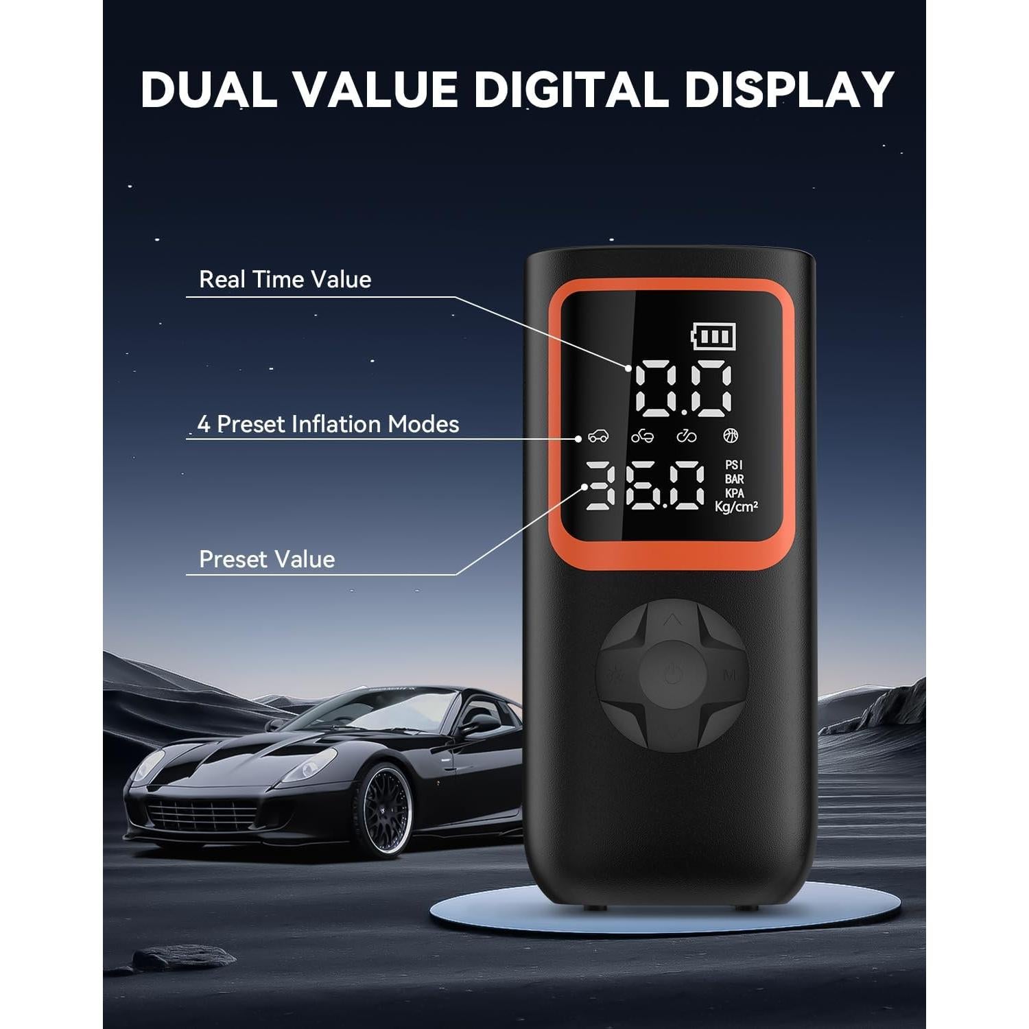 Compresor de Aire Portátil KOLTGOO 150 PSI Inalámbrico