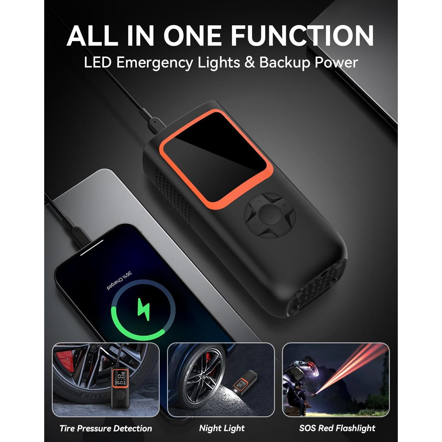 Compresor de Aire Portátil KOLTGOO 150 PSI Inalámbrico