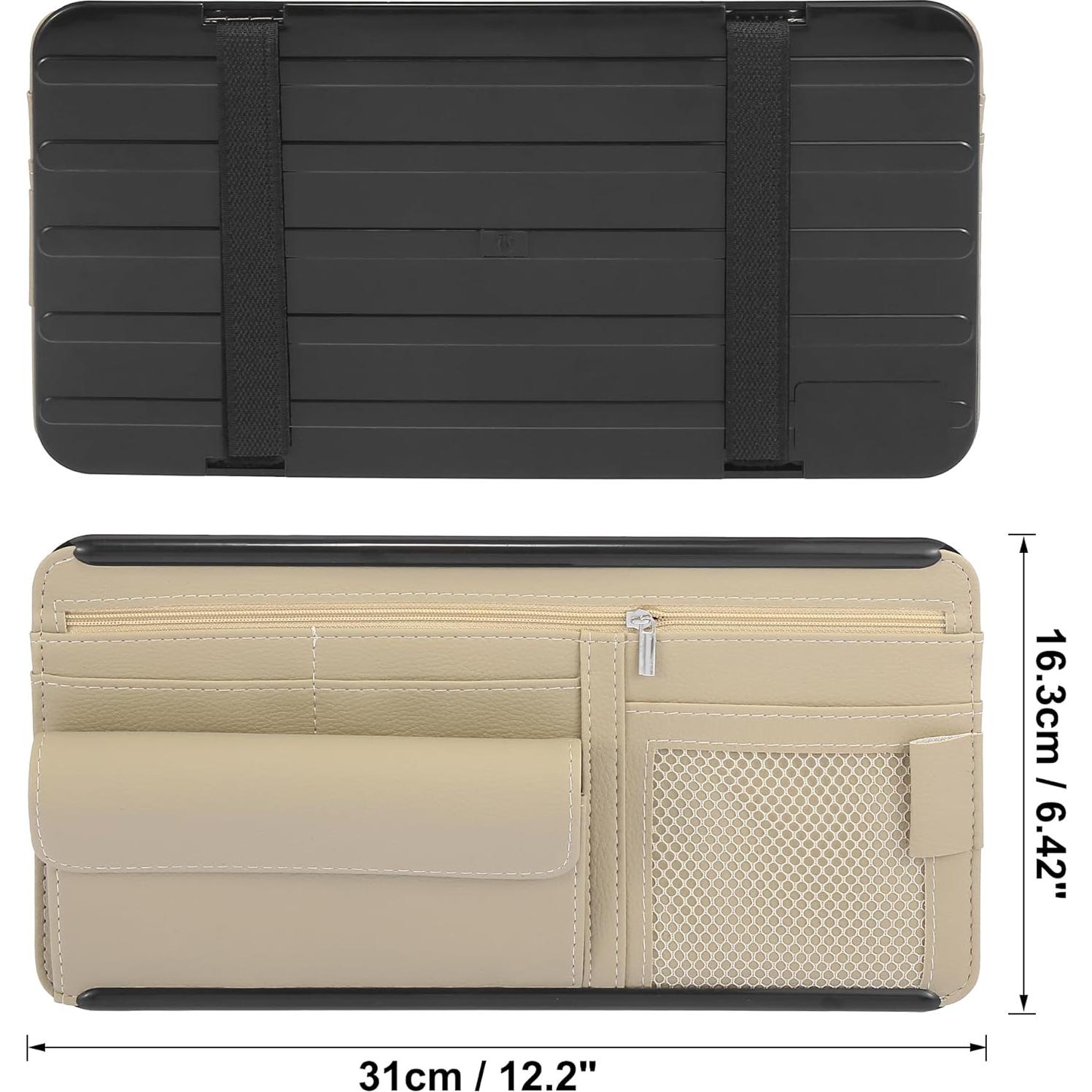Organizador Universal para Visera del Coche X AUTOHAUX Beige