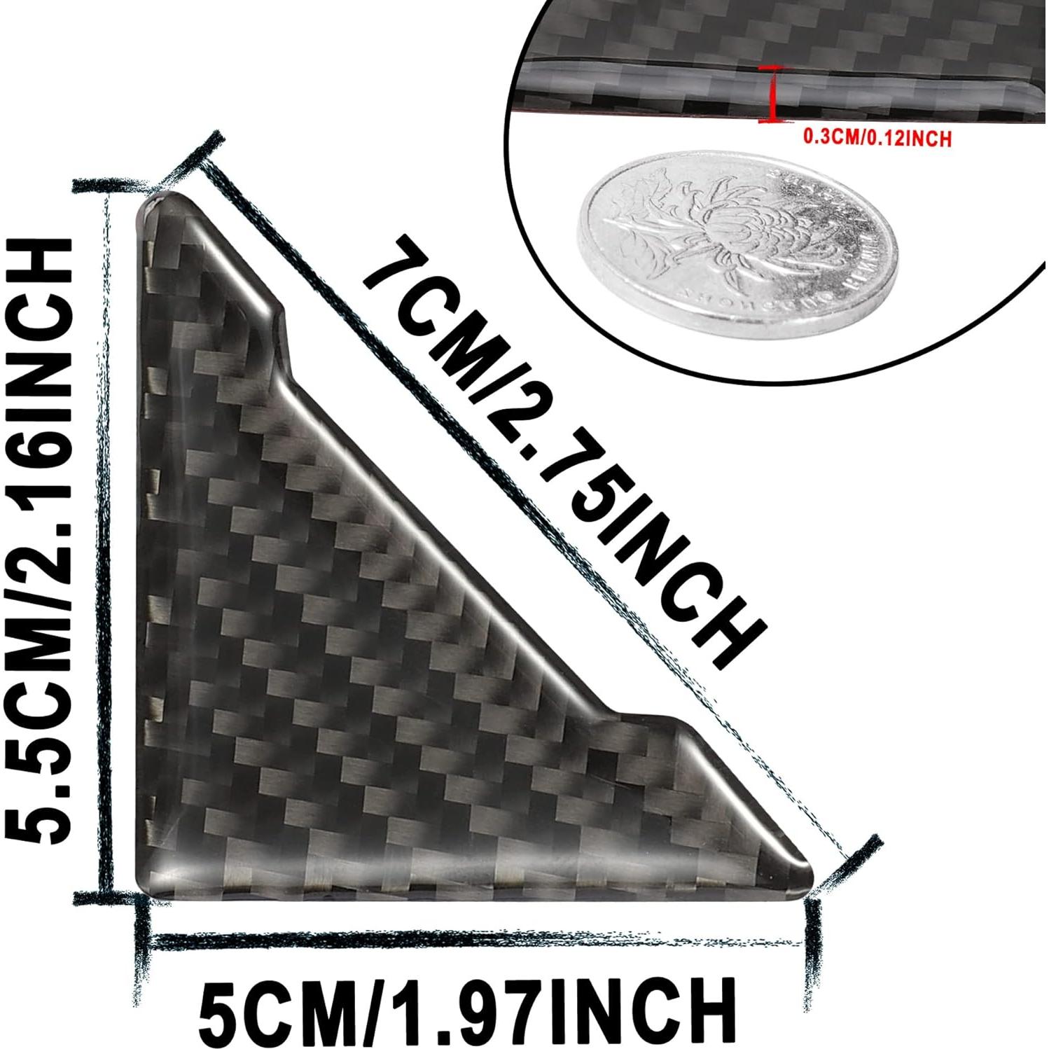 TOMALL Tiras Anticolisión para Puertas de Coche Fibra Carbono