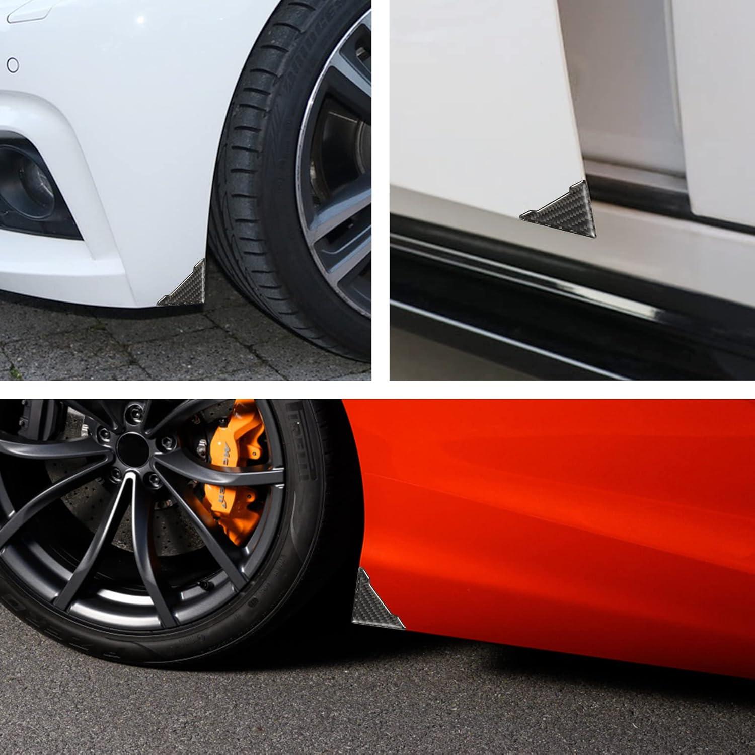 TOMALL Tiras Anticolisión para Puertas de Coche Fibra Carbono