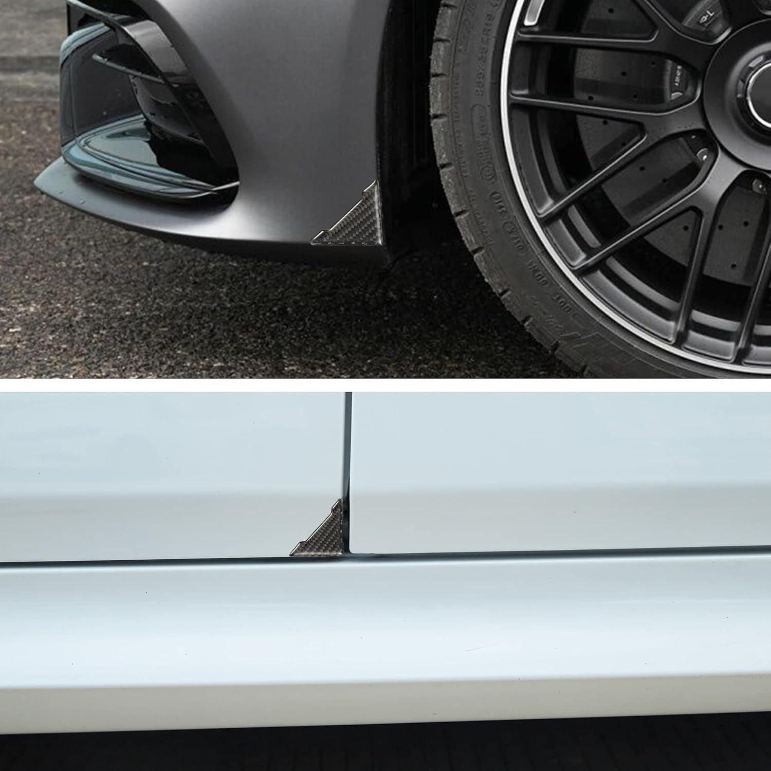 TOMALL Tiras Anticolisión para Puertas de Coche Fibra Carbono