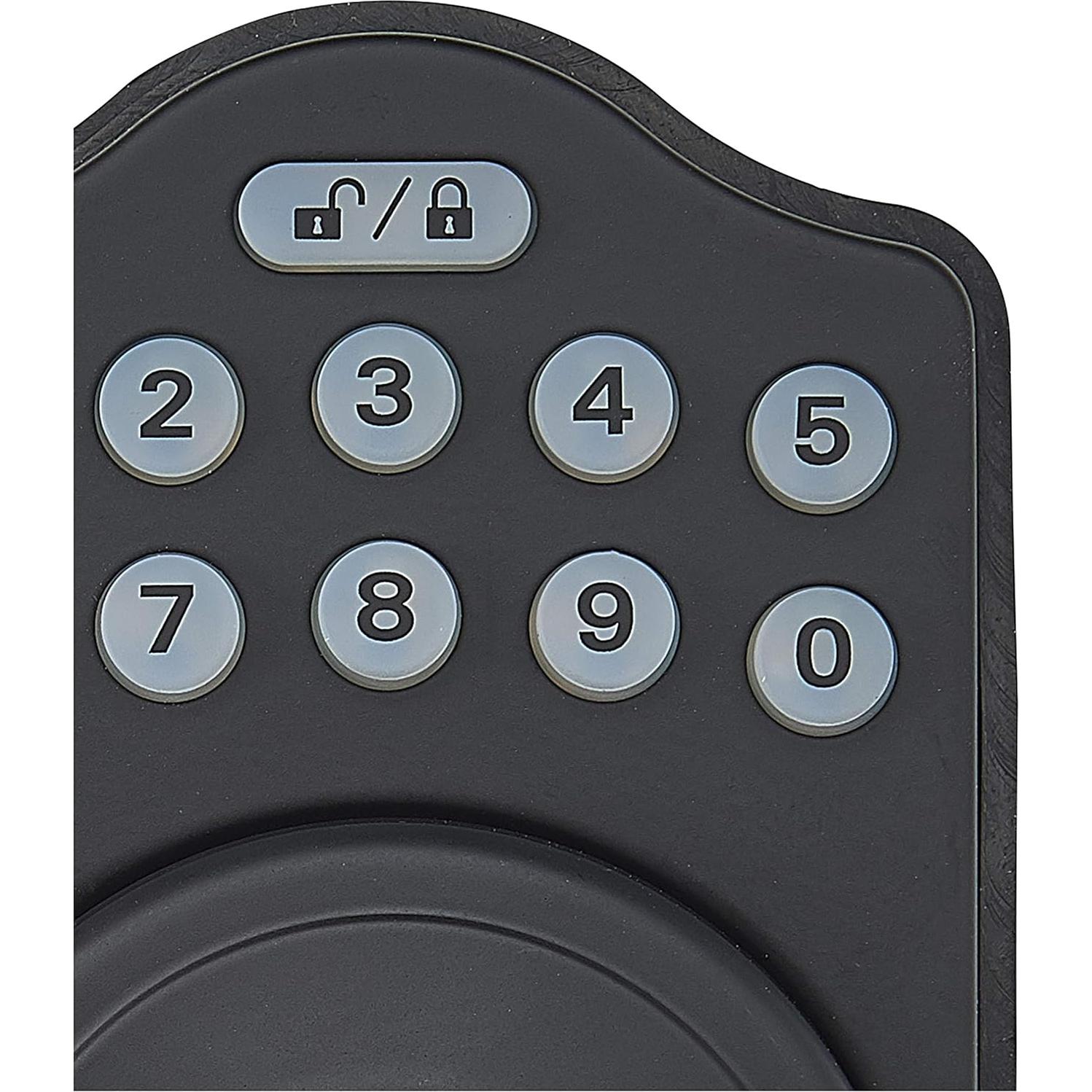 Cerradura Electrónica Sin Llave Amazon Basics PTQ4900 - Negro Mate