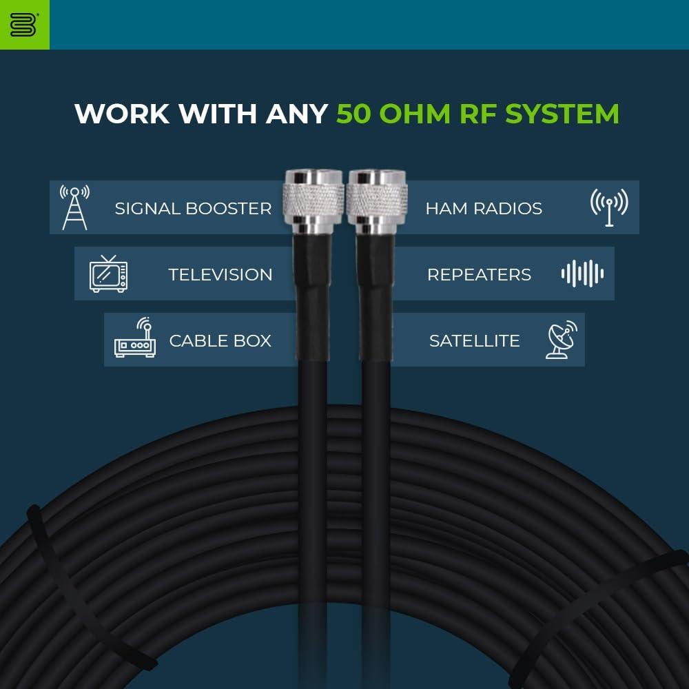 Cable Coaxial Bolton 400 - 0.61m N-Macho a N-Macho 50 Ohm