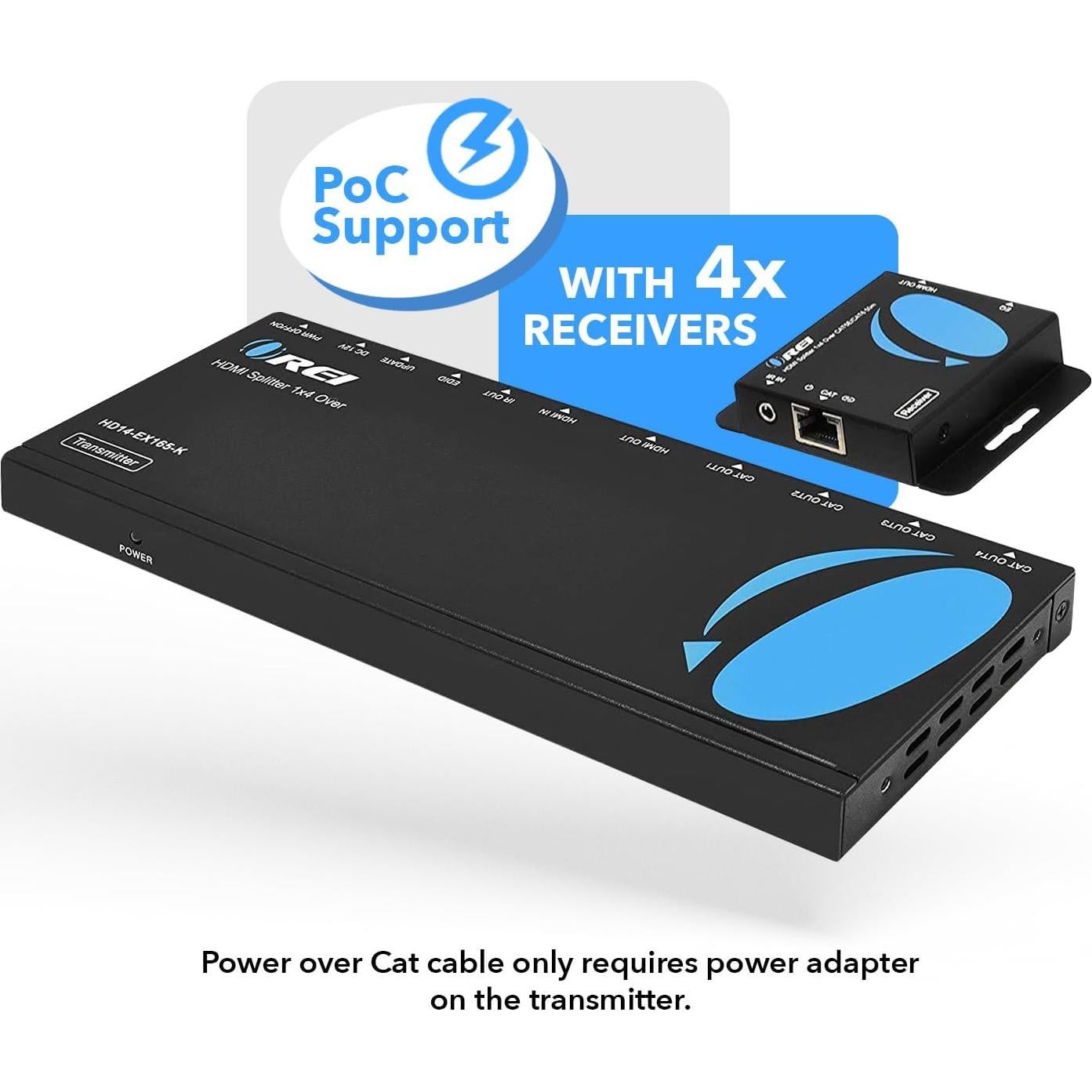 Divisor Extensor HDMI OREI HD14-EX165-K 4K 1x4 hasta 50m