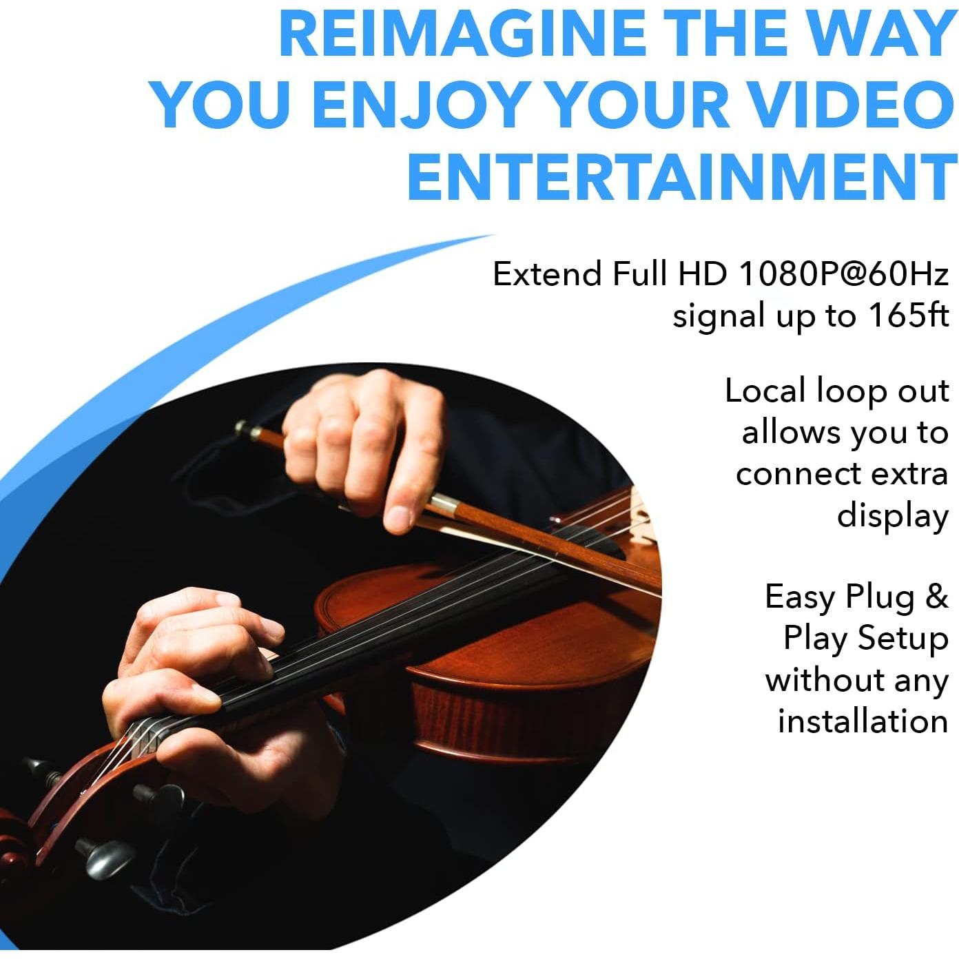 Divisor Extensor HDMI OREI HD14-EX165-K 4K 1x4 hasta 50m