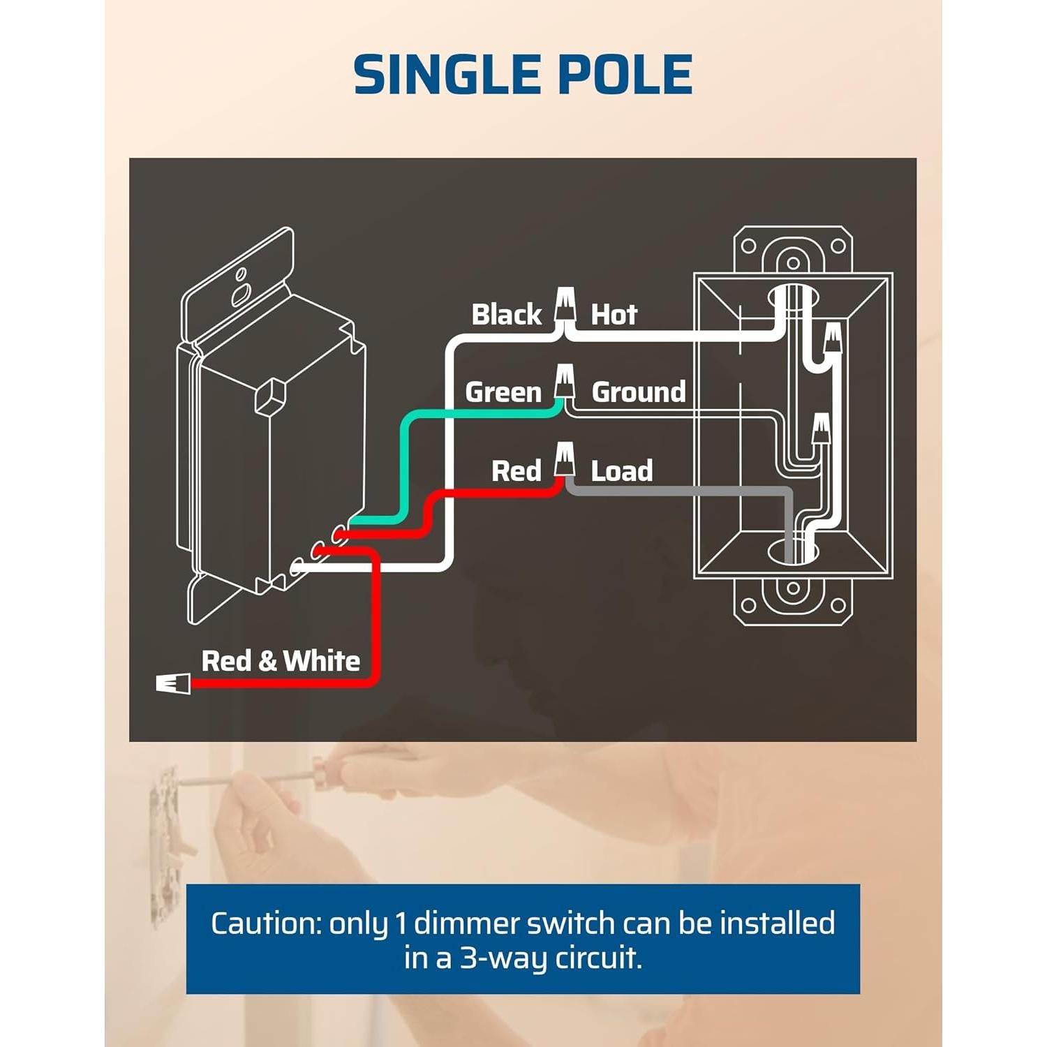 Interruptor Regulador Dewenwils 600W Incandescente y 150W LED