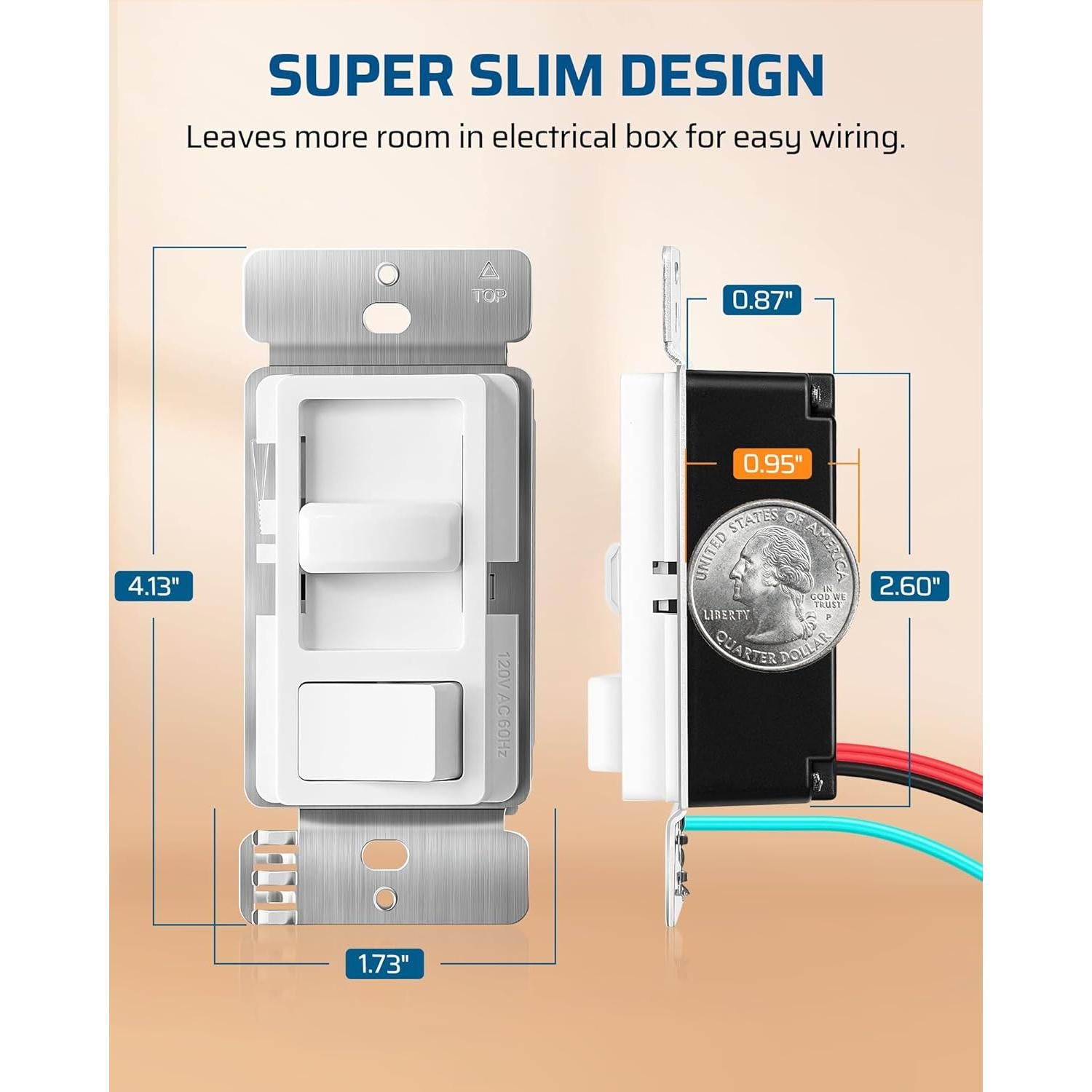 Interruptor Regulador Dewenwils 600W Incandescente y 150W LED