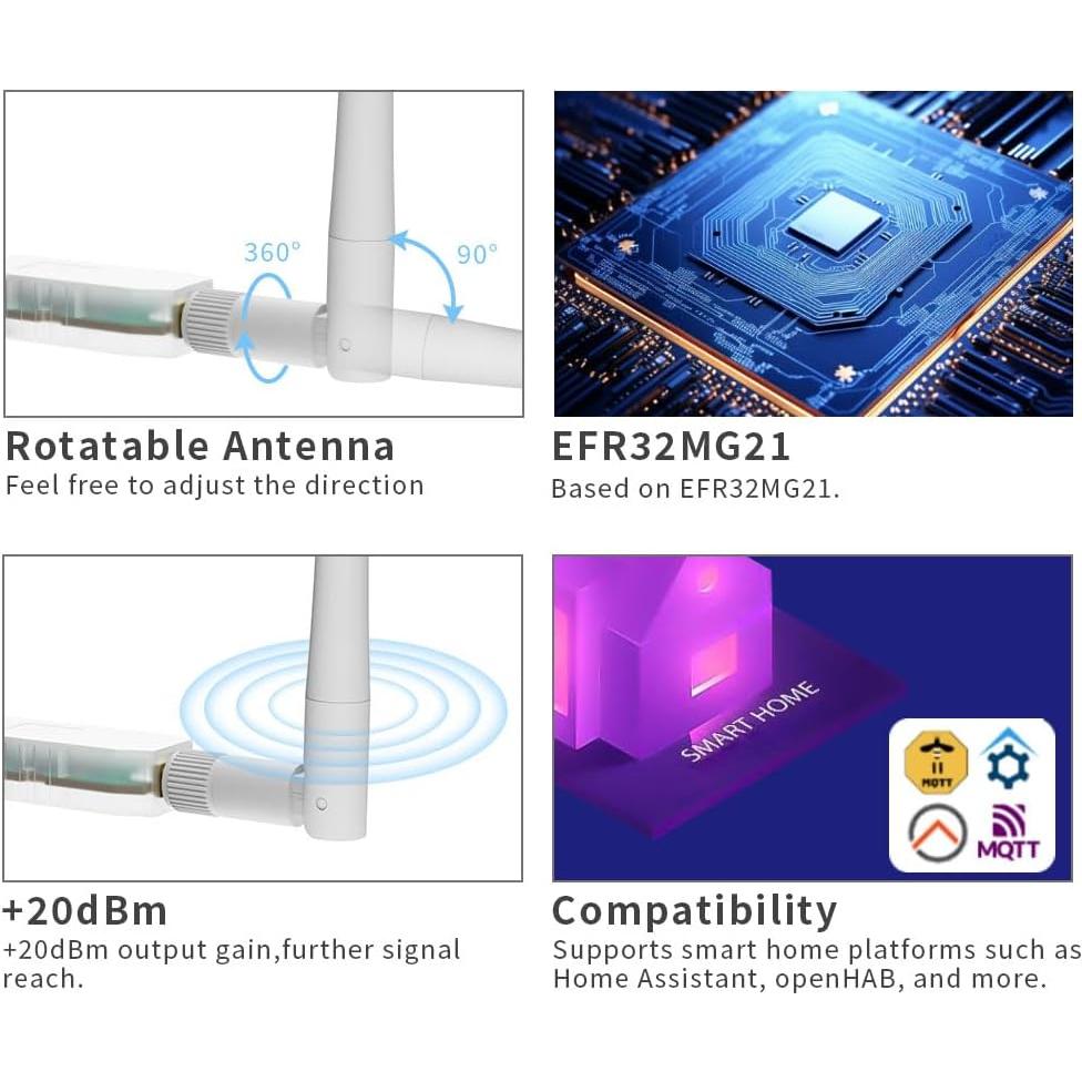 Coordinador Zigbee 3.0 SMLIGHT SLZB-07 Mini USB 20dB