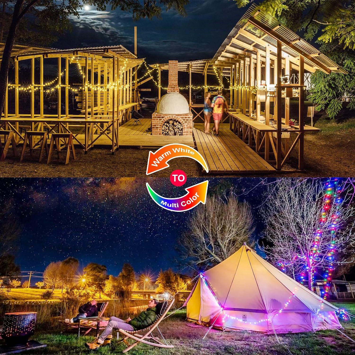 Luces de Navidad Solares JMEXSUSS 100 LED 10m IP44