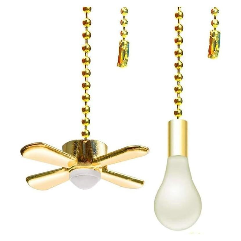 Cadena de Tirar para Ventilador de Techo Aoprofree 34.5 cm Cobre