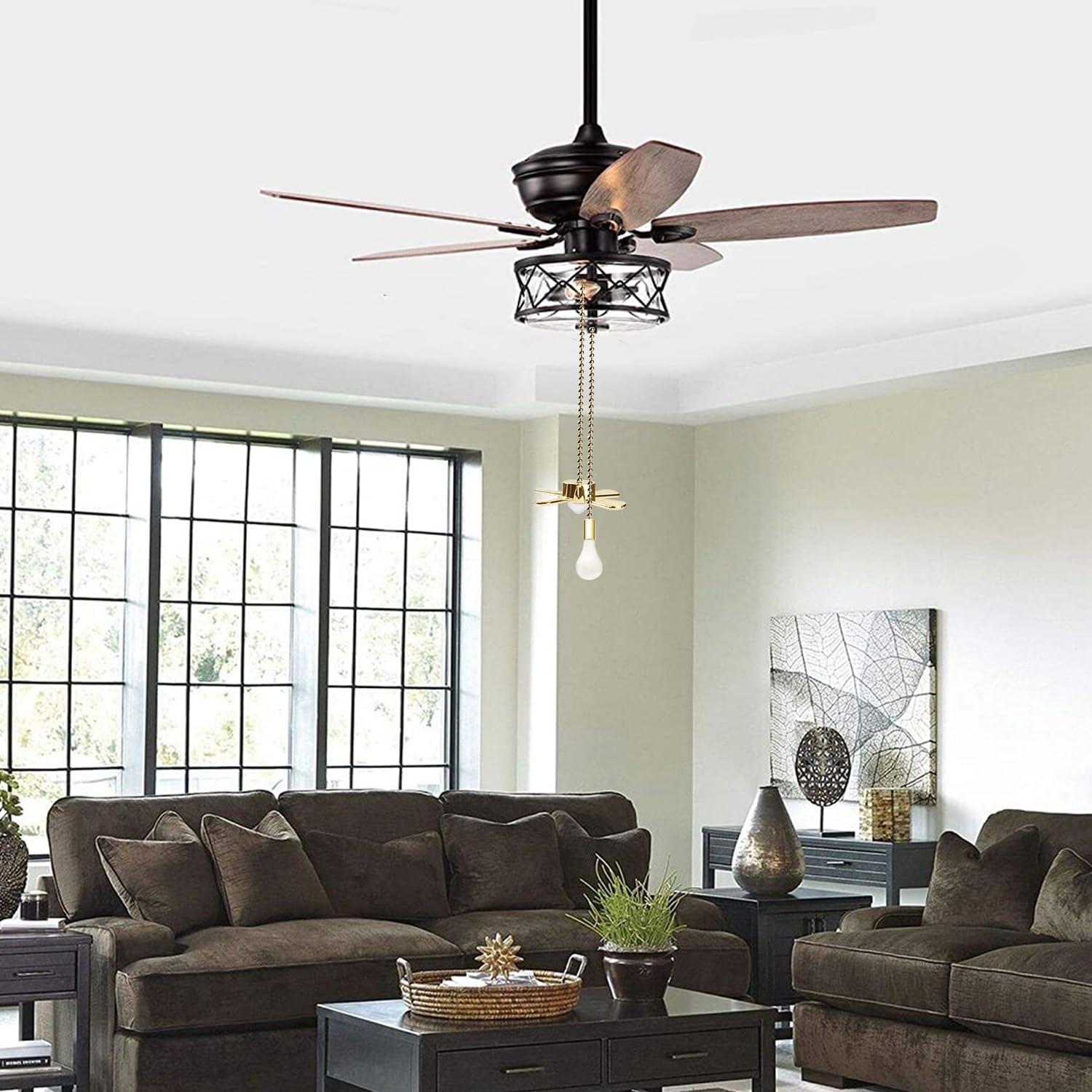 Cadena de Tirar para Ventilador de Techo Aoprofree 34.5 cm Cobre