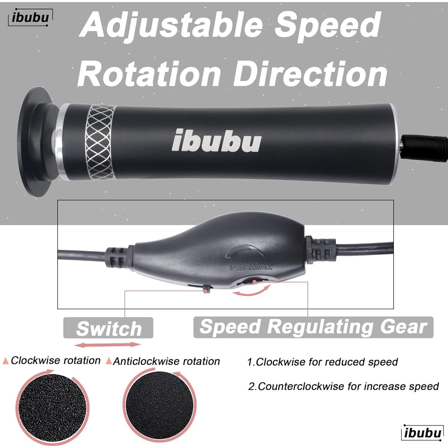 Removedor de Callos Eléctrico ibubu FCR-02-B 24V 1200RPM