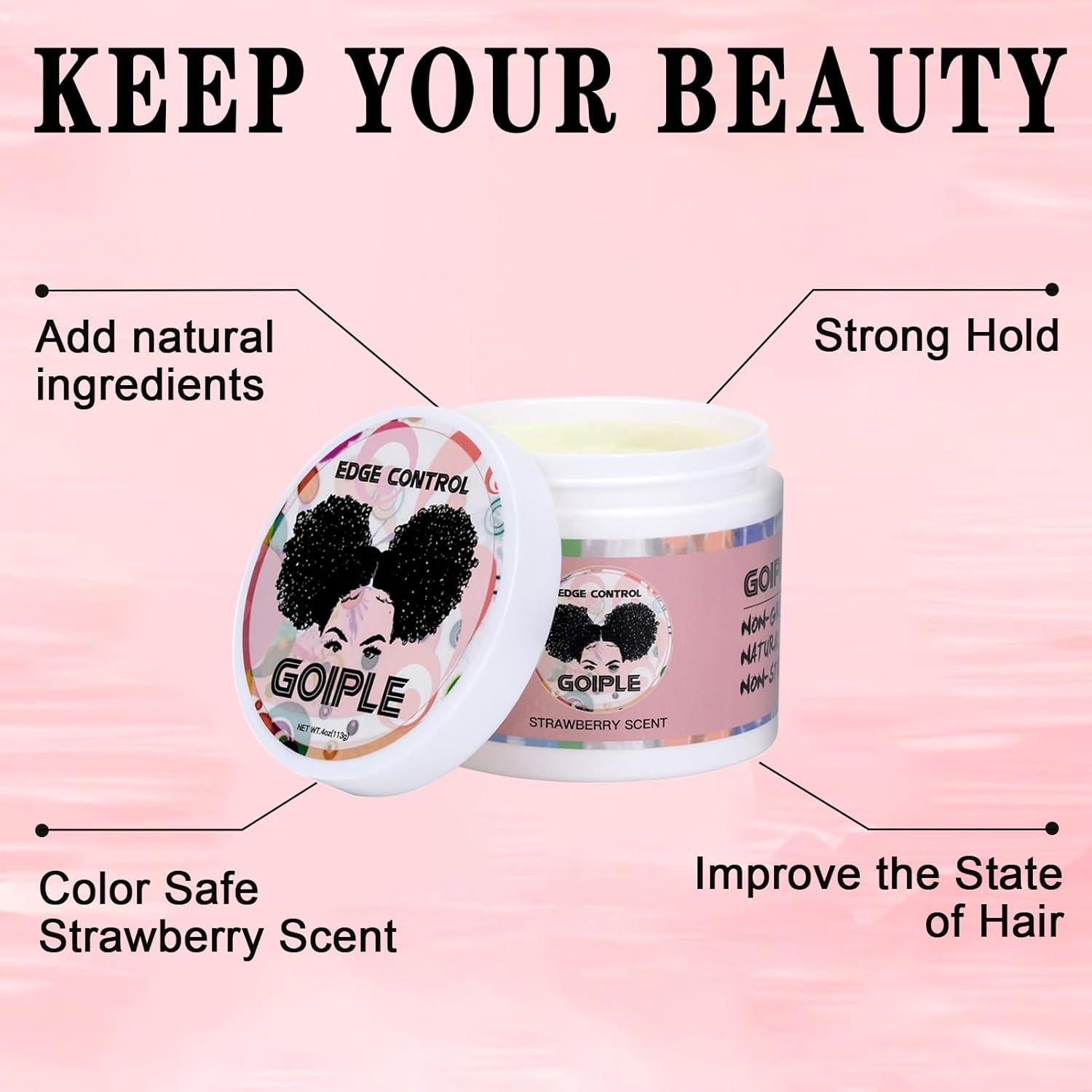 Kit Control de Bordes para Cabello Negro WOZUTUNT - 6 Piezas