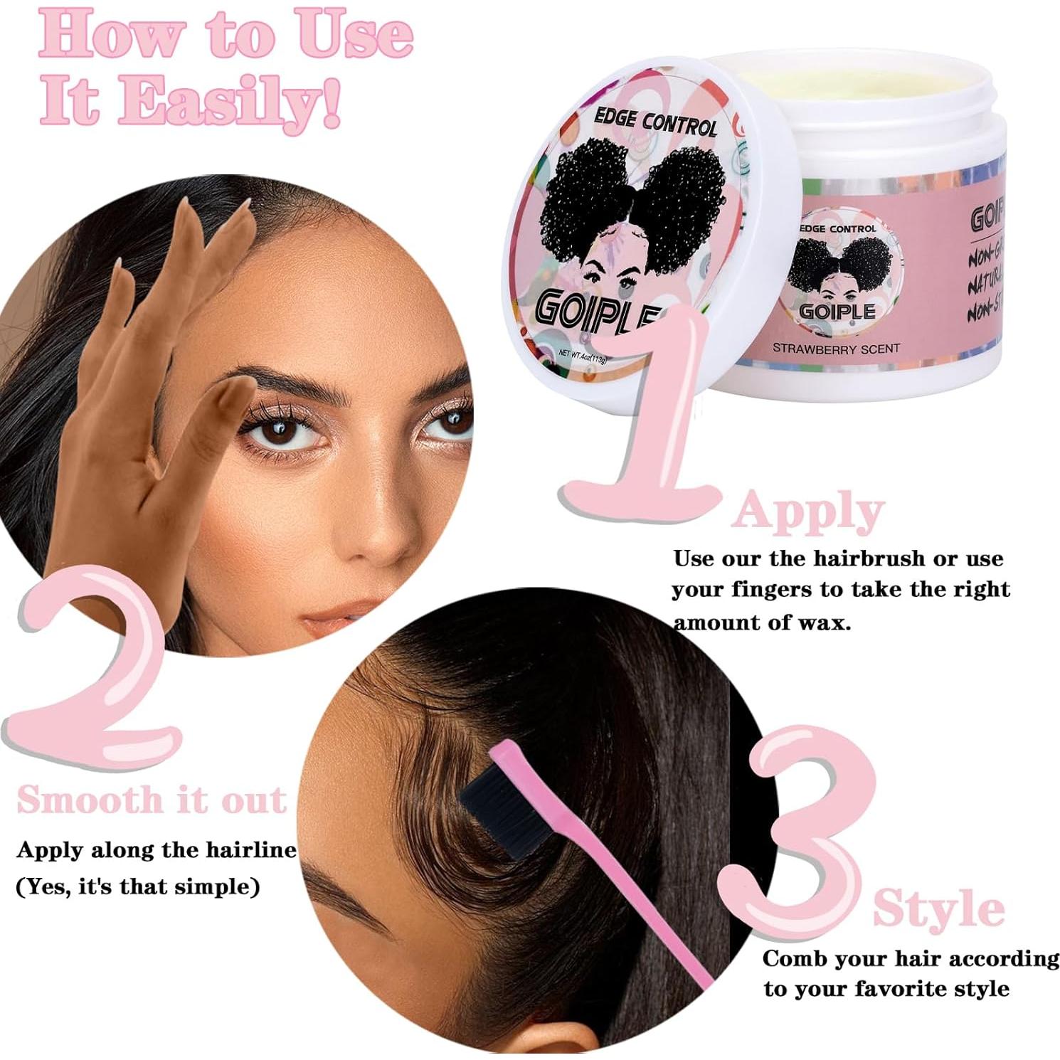 Kit Control de Bordes para Cabello Negro WOZUTUNT - 6 Piezas