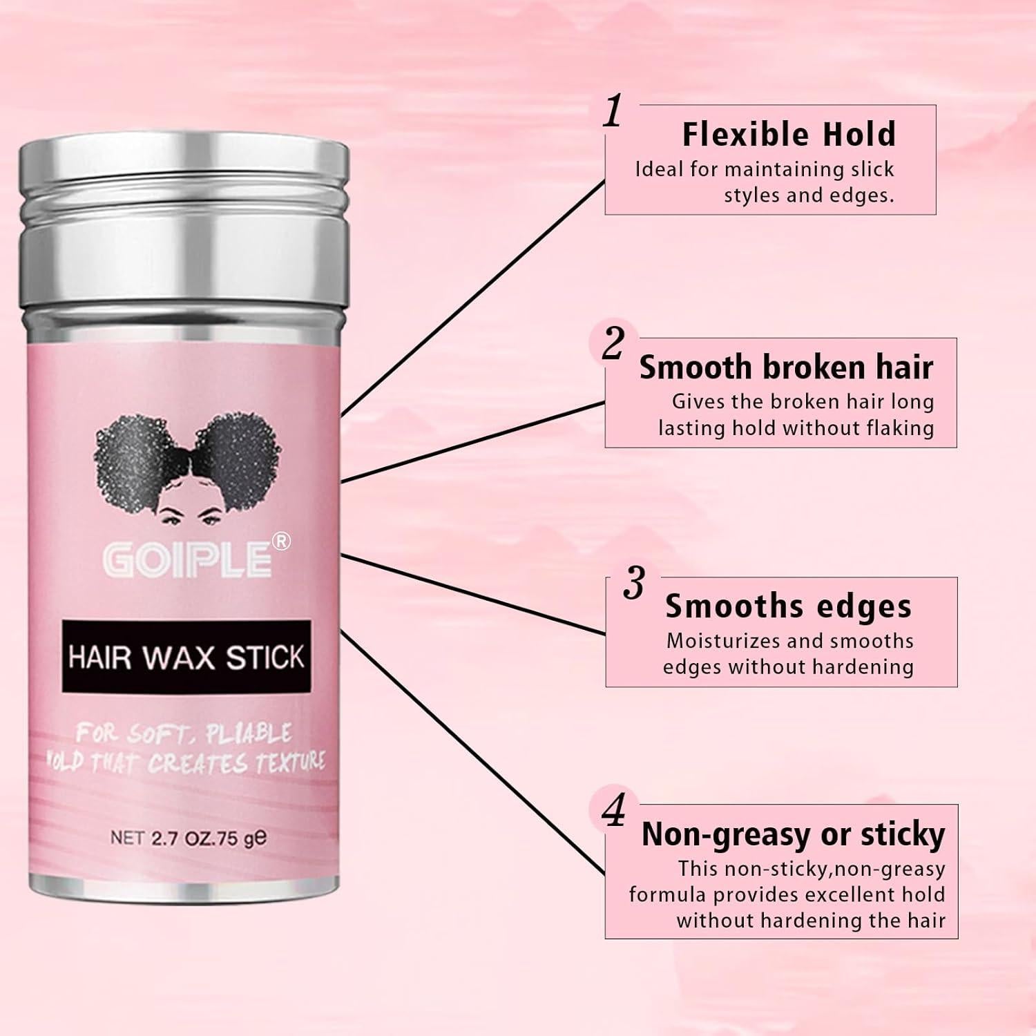 Kit Control de Bordes para Cabello Negro WOZUTUNT - 6 Piezas