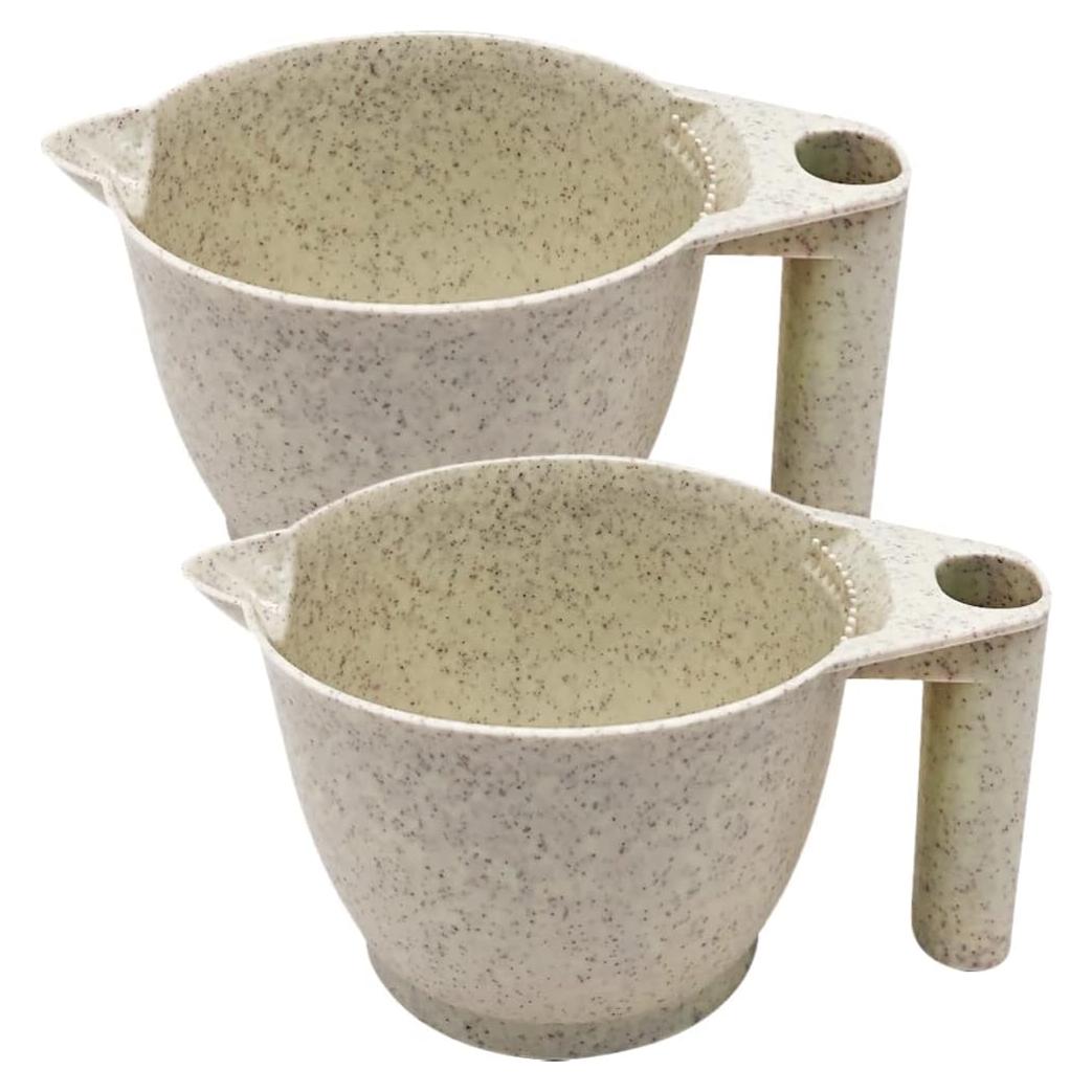 Tazón de Mezcla para Tinte Beaupretty 2 Piezas Beige 17x9cm