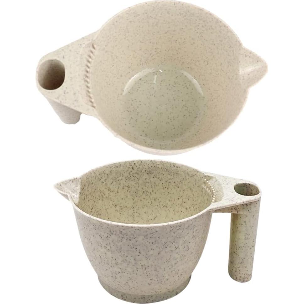 Tazón de Mezcla para Tinte Beaupretty 2 Piezas Beige 17x9cm