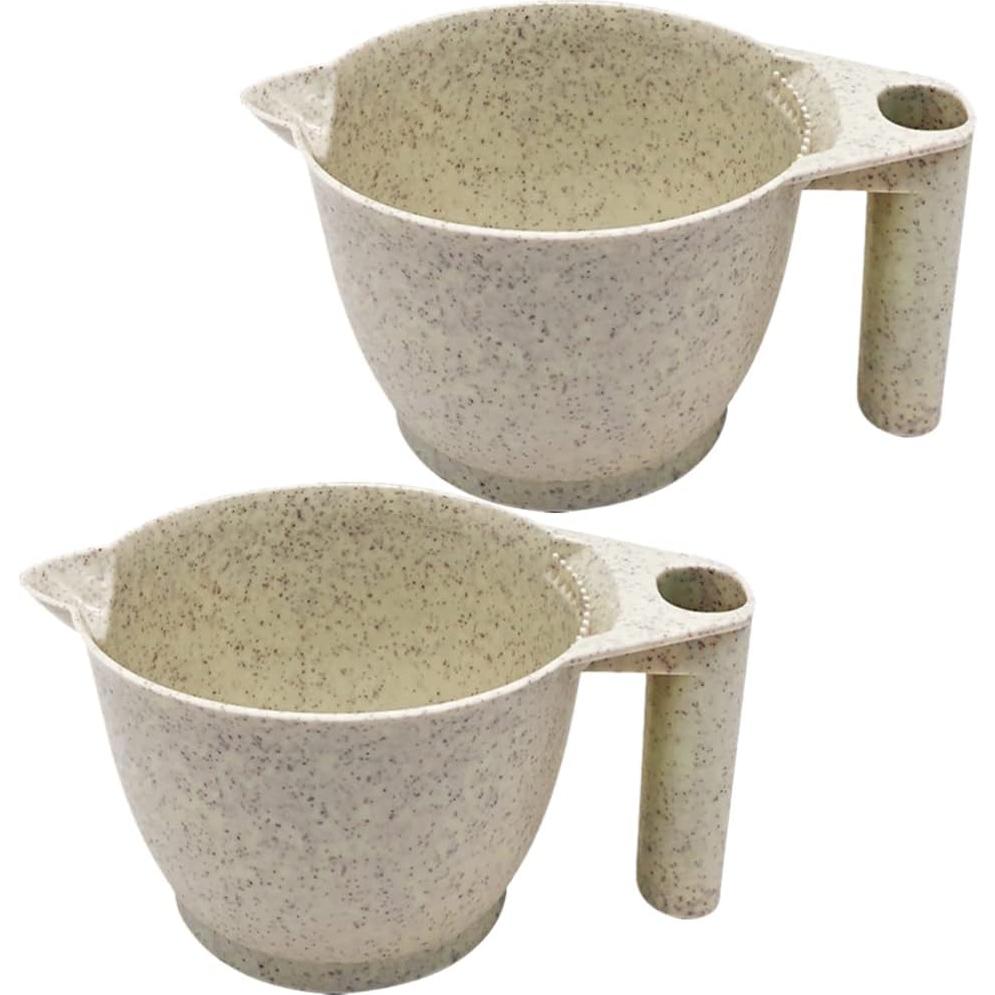 Tazón de Mezcla para Tinte Beaupretty 2 Piezas Beige 17x9cm