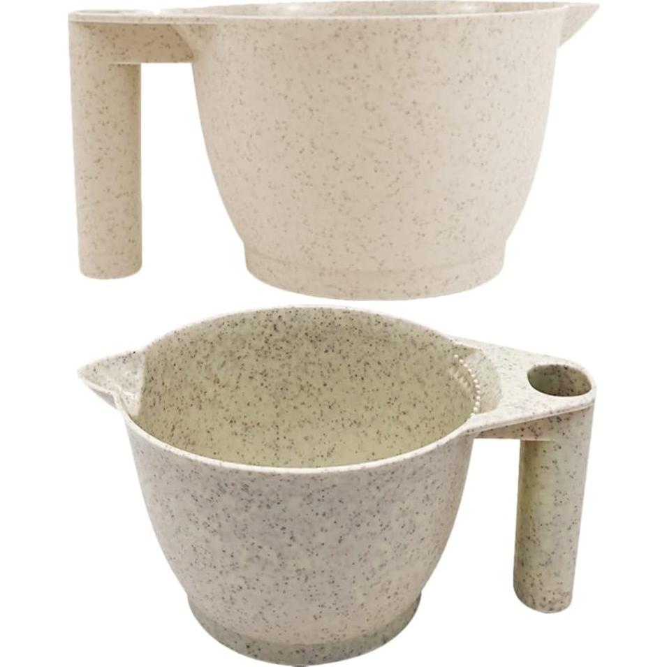 Tazón de Mezcla para Tinte Beaupretty 2 Piezas Beige 17x9cm