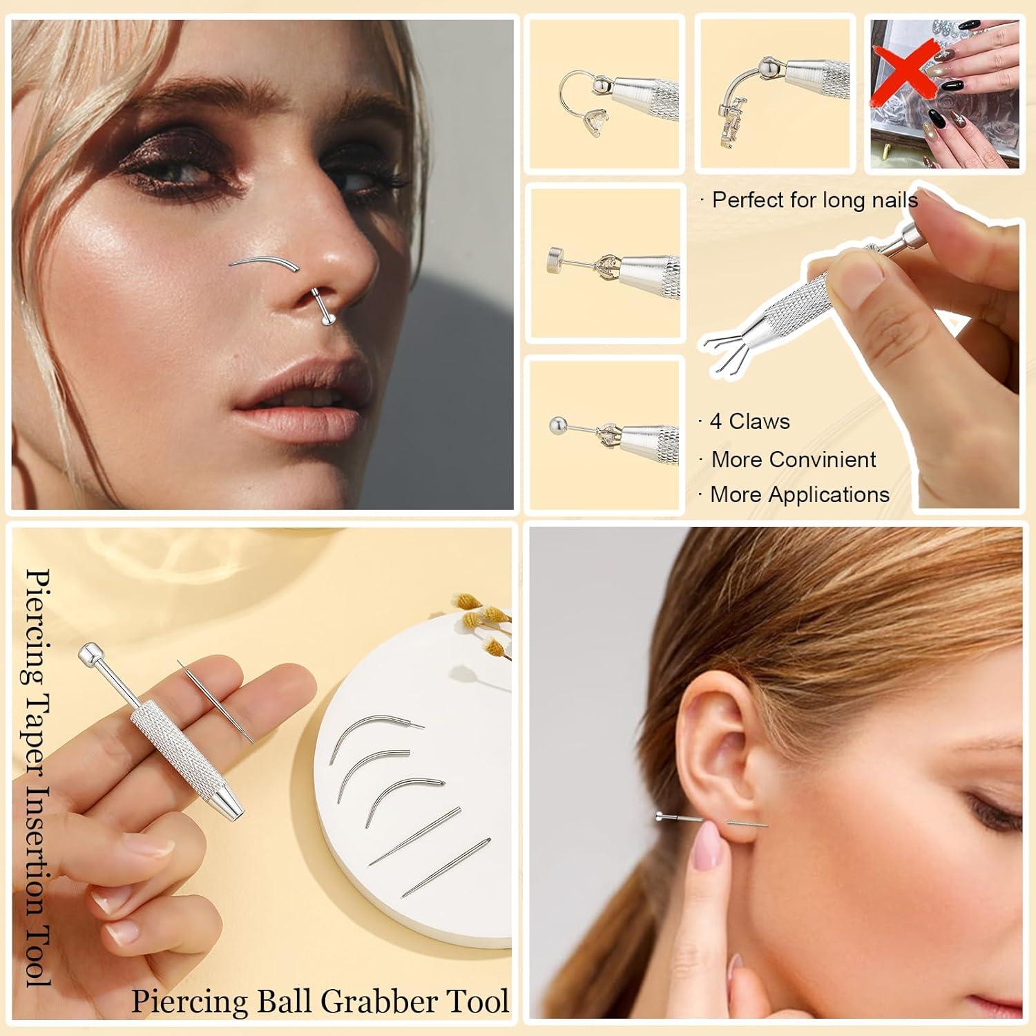 Kit de Herramientas de Piercing 14G 16G 18G 20G Acero Quirúrgico