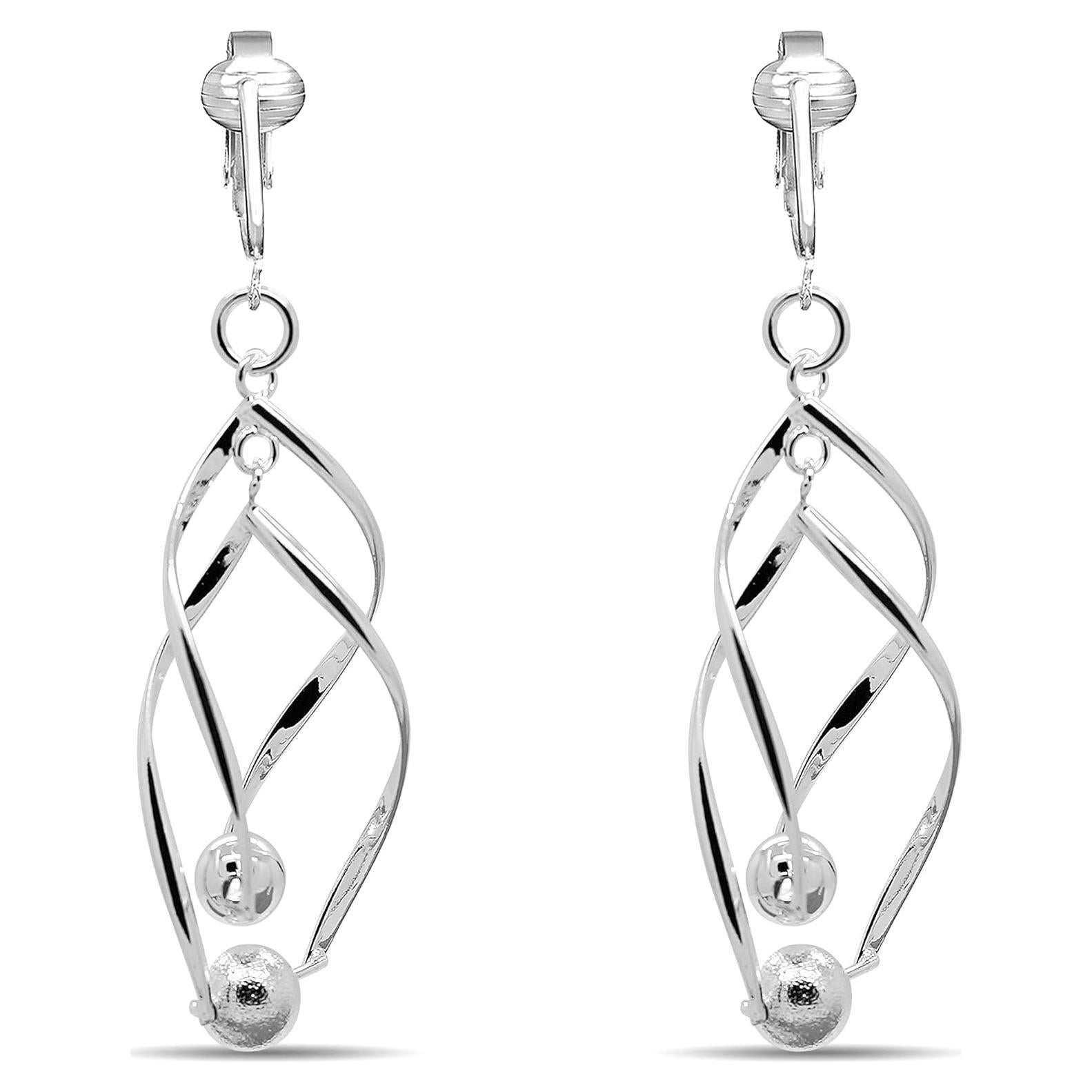 Pendientes de Clip de Plata Aloha Earrings, Hipoalergénicos y Ligeros