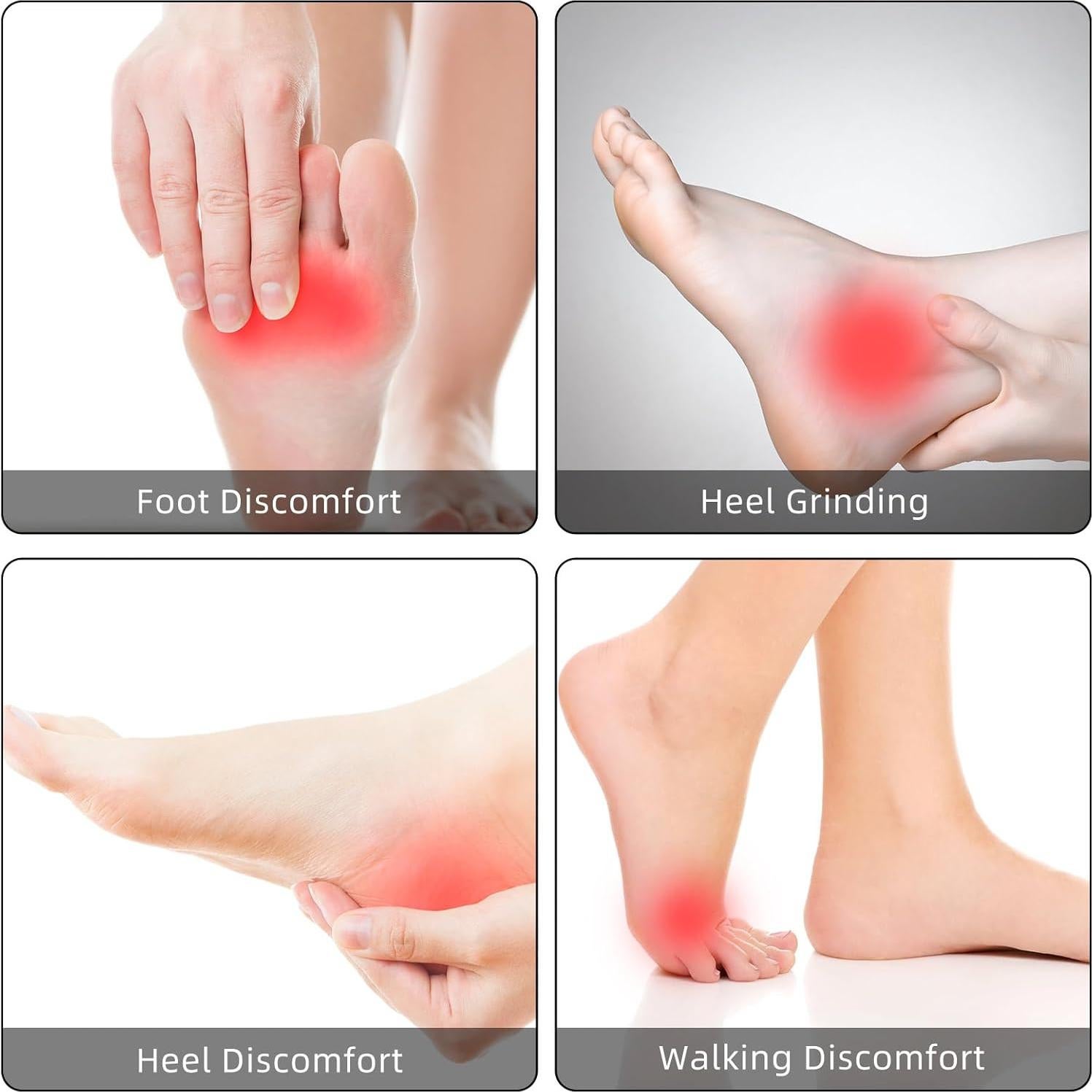 4 Pares Plantillas Transpirables Geyoga 25.5 cm para Tacones