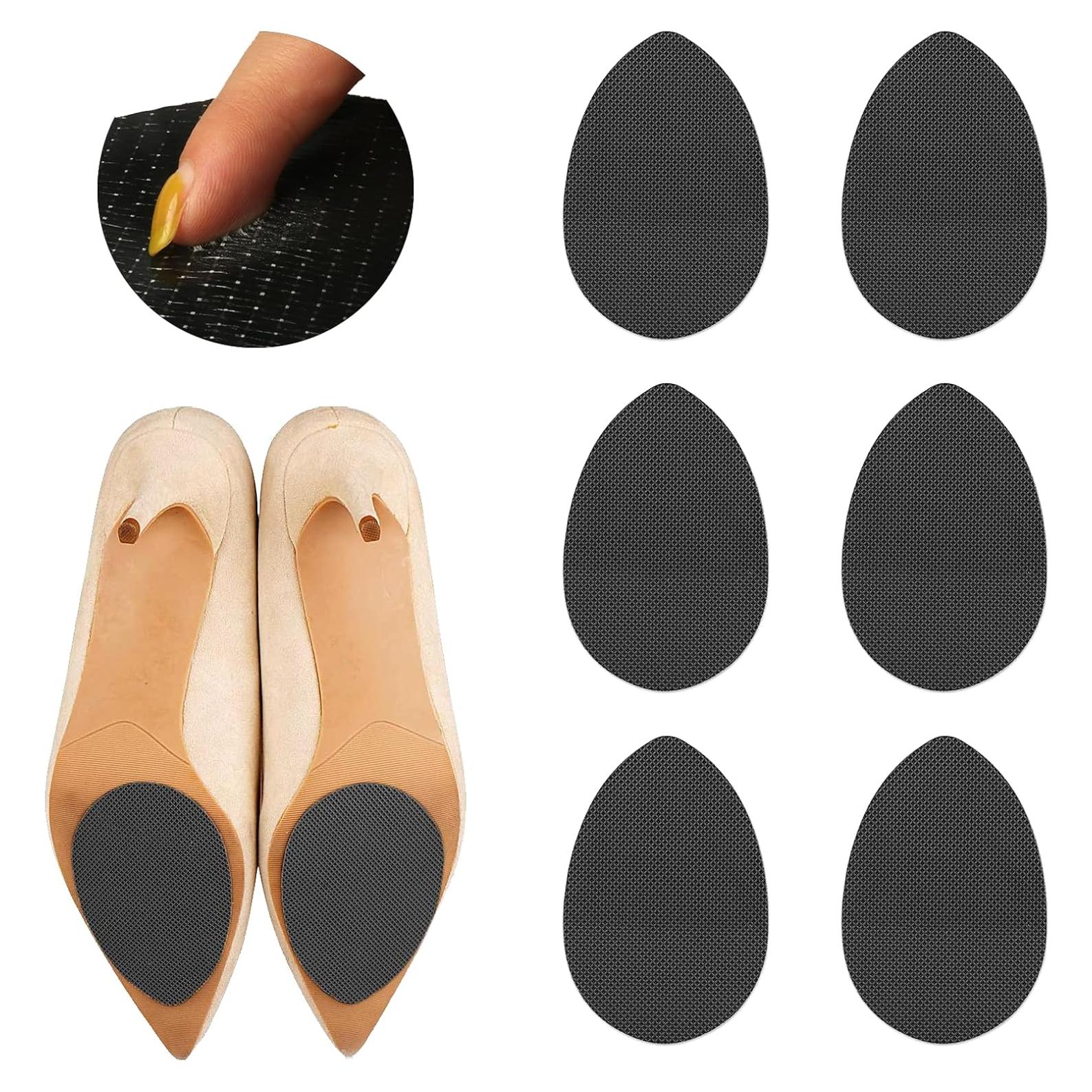Agarradores de Zapatos Riootlnm Antideslizantes de Gel Negro - 3 Pares
