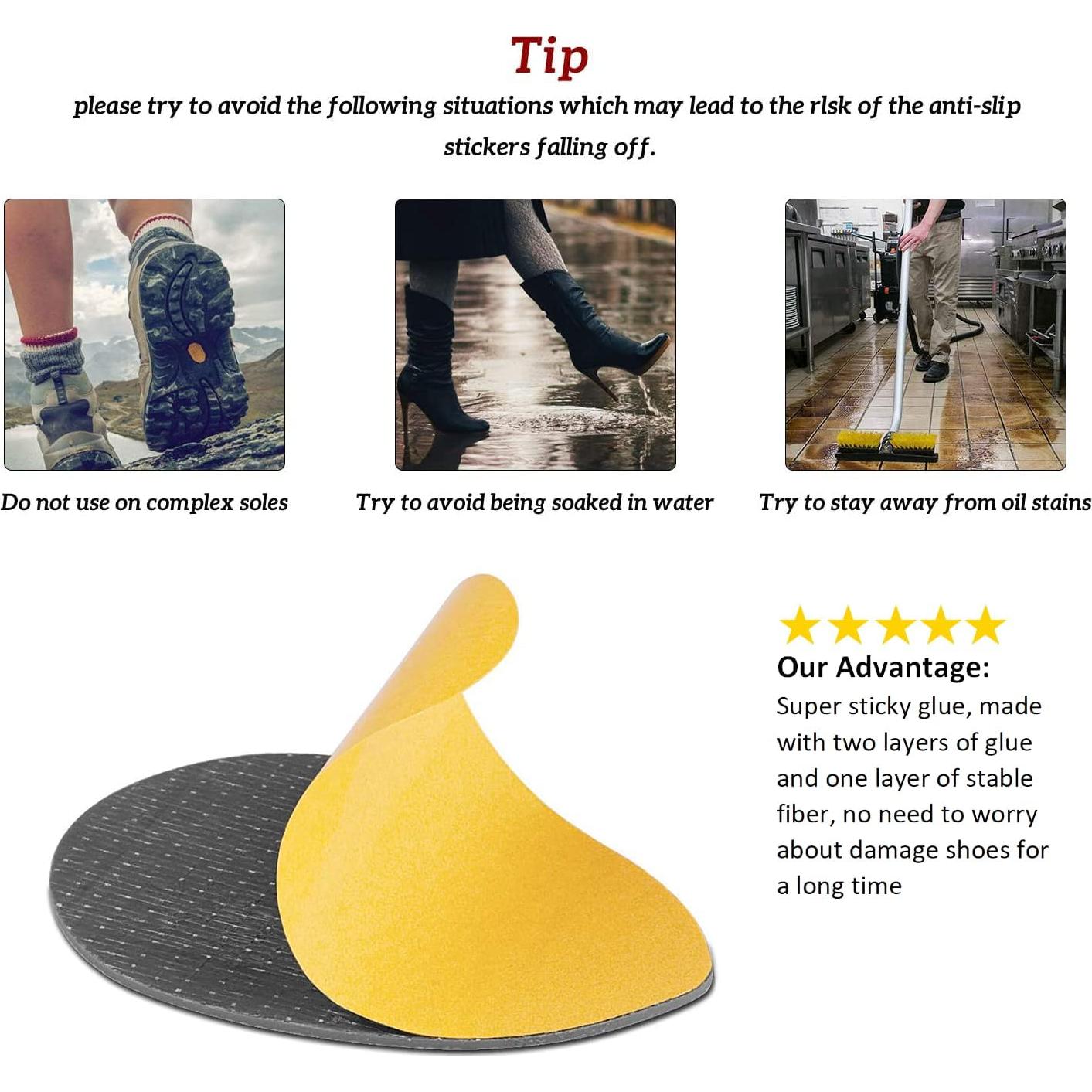 Agarradores de Zapatos Riootlnm Antideslizantes de Gel Negro - 3 Pares