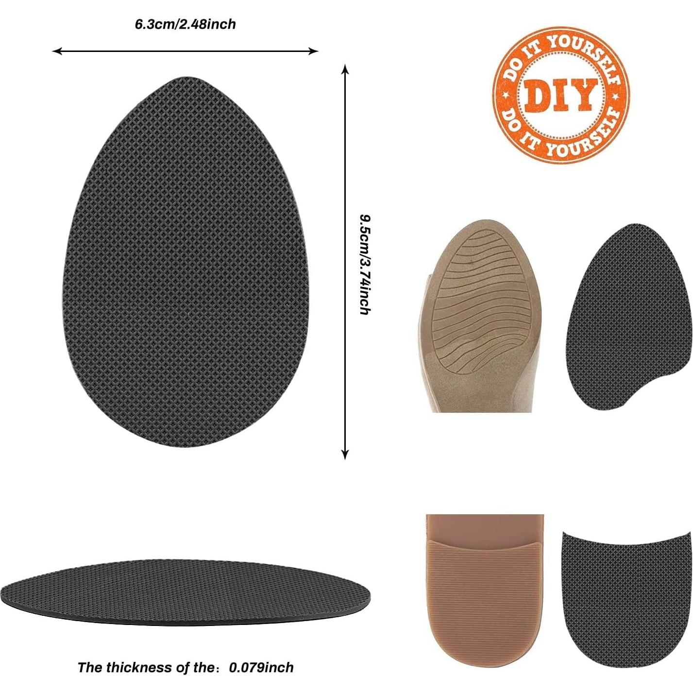 Agarradores de Zapatos Riootlnm Antideslizantes de Gel Negro - 3 Pares